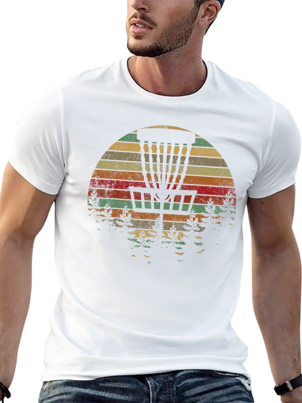 Retro Disc Golf Sunset T-Shirt