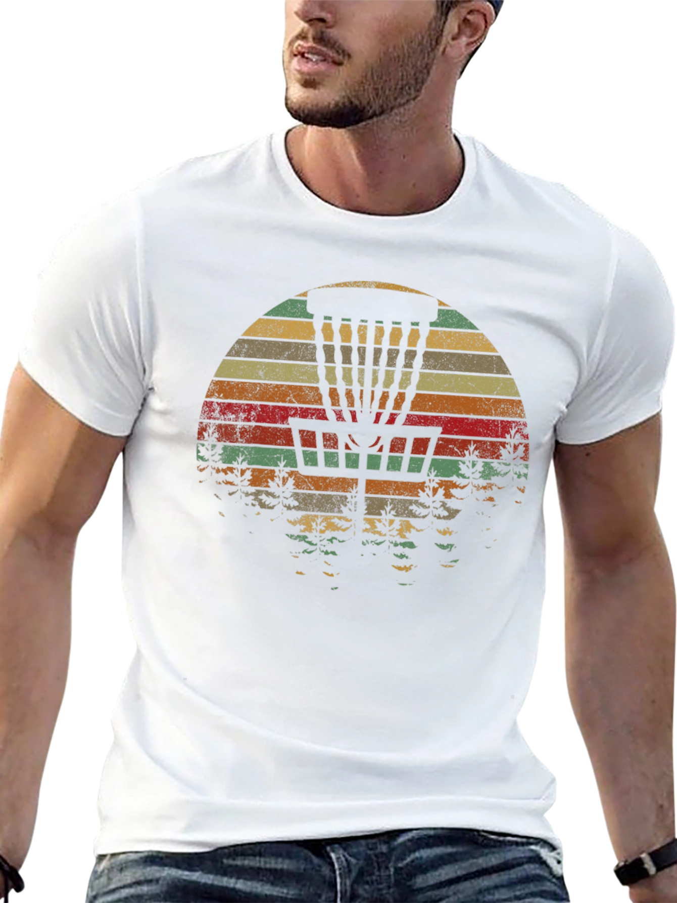 Retro Disc Golf Sunset T-Shirt