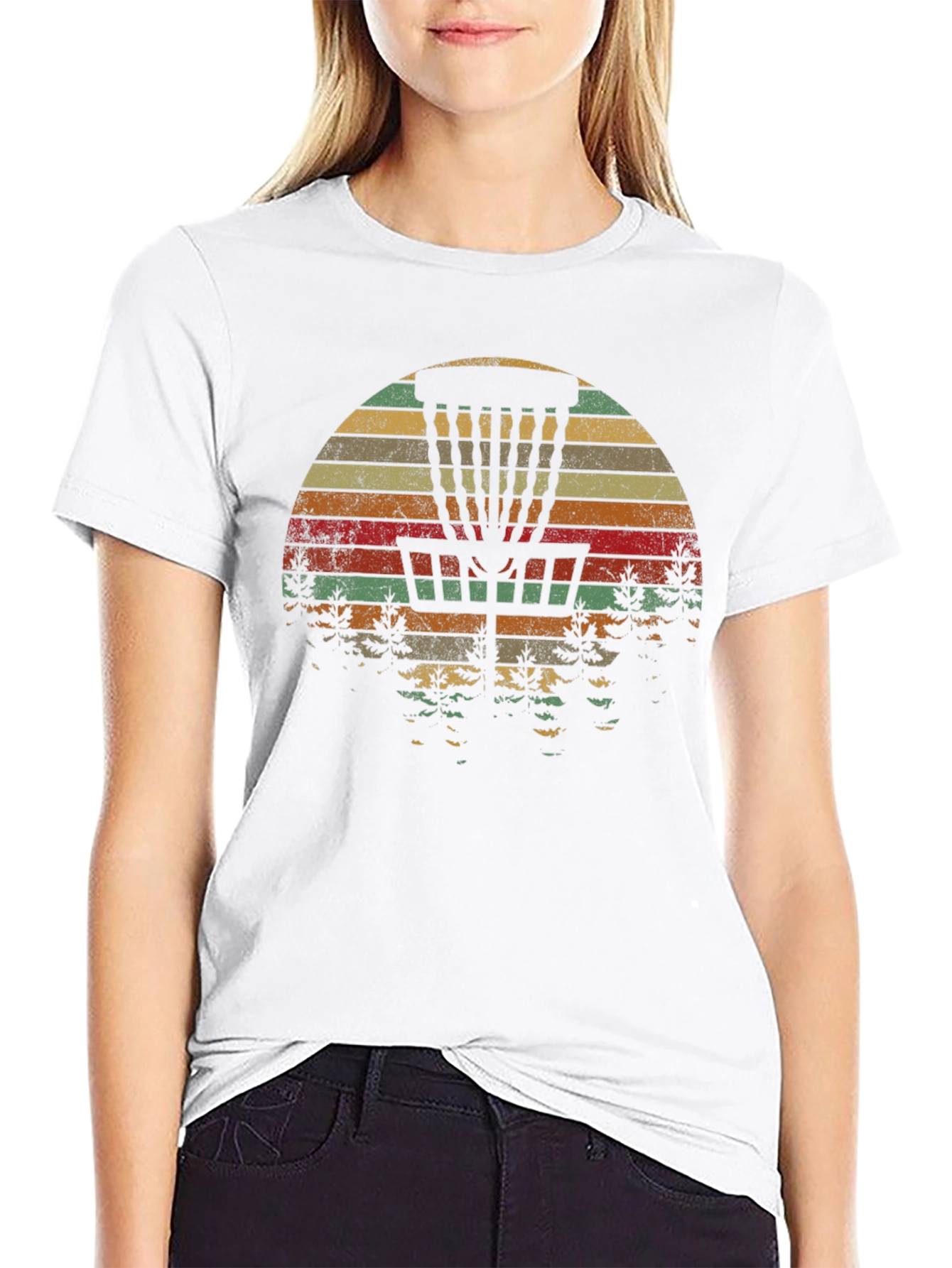 Retro Disc Golf Sunset T-Shirt
