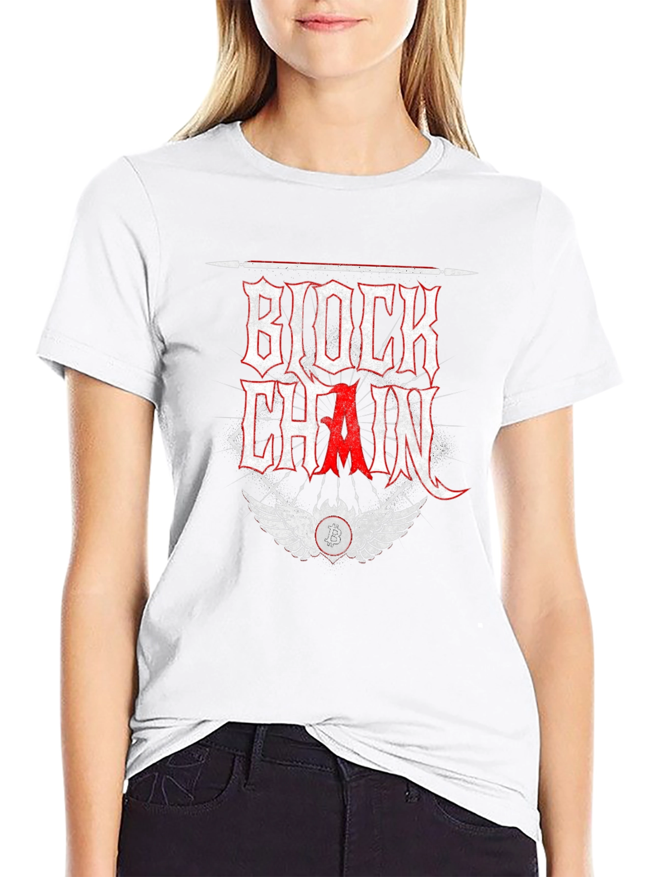 Blockchain Crypto Bitcoin Graphic T-Shirt