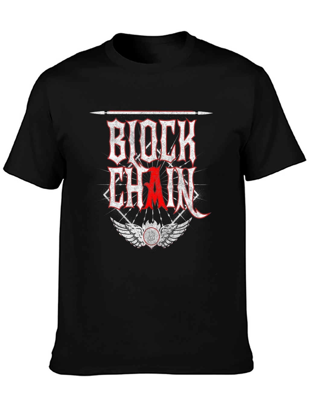 Blockchain Crypto Bitcoin Graphic T-Shirt