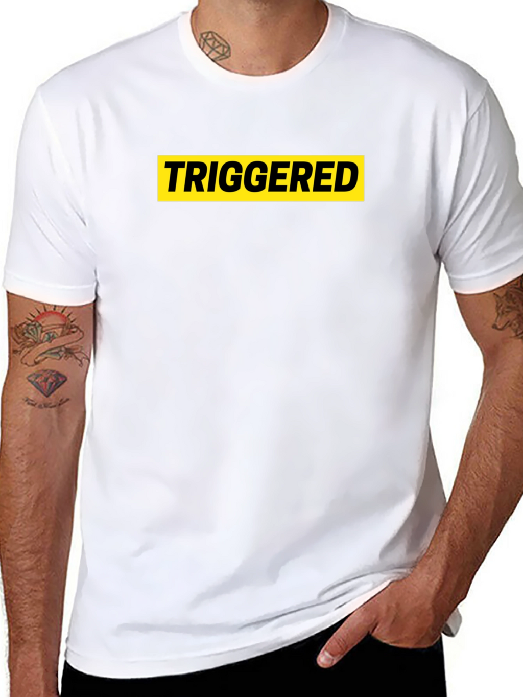 Triggered Graphic Tee - Black Cotton T-Shirt