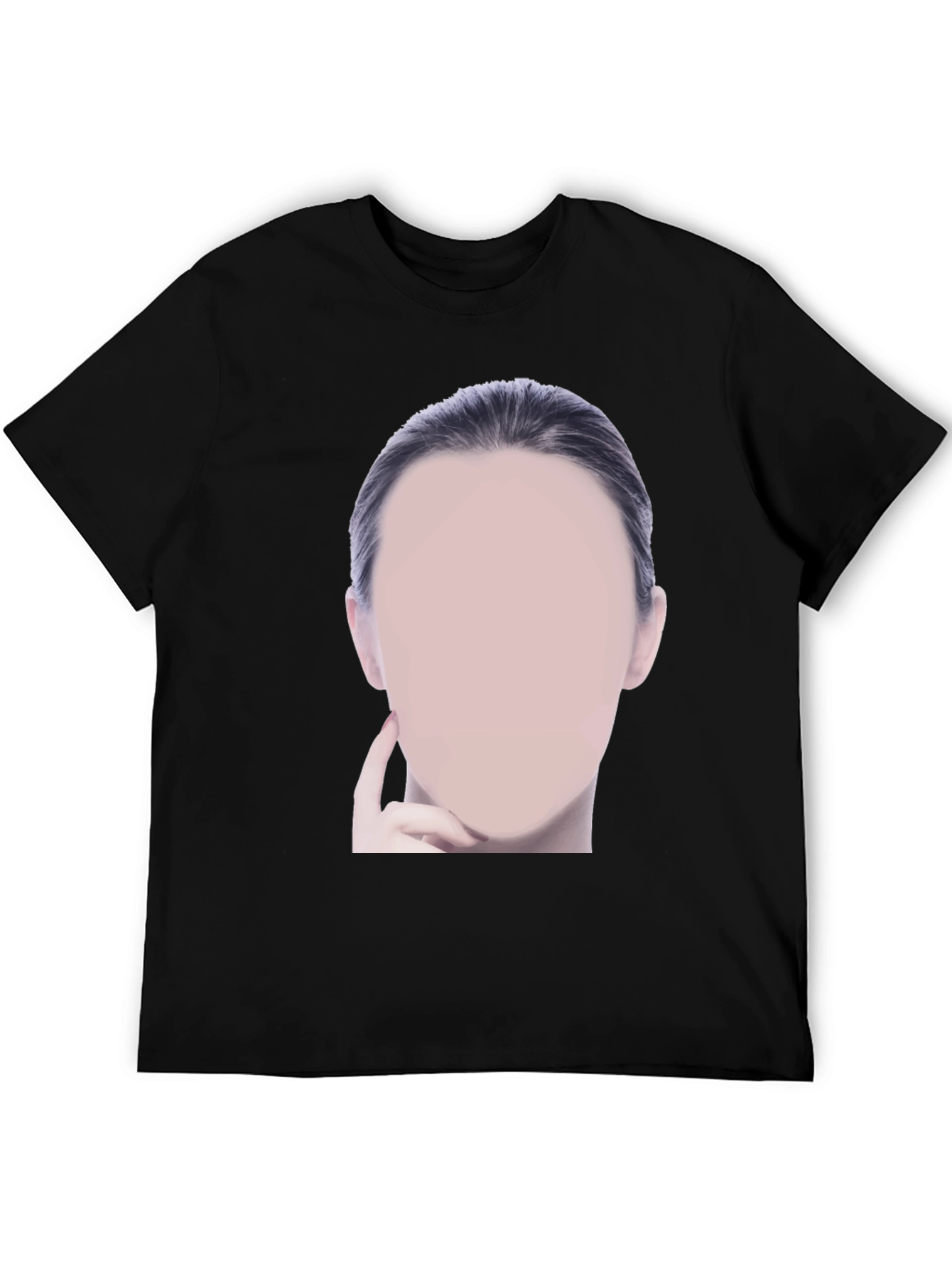 Black Graphic Tee - Mystery Woman Design