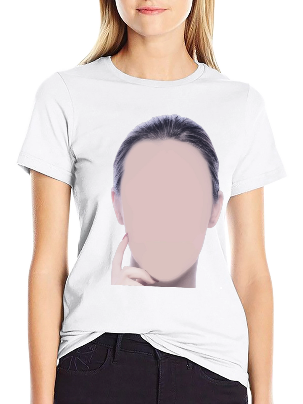 Black Graphic Tee - Mystery Woman Design