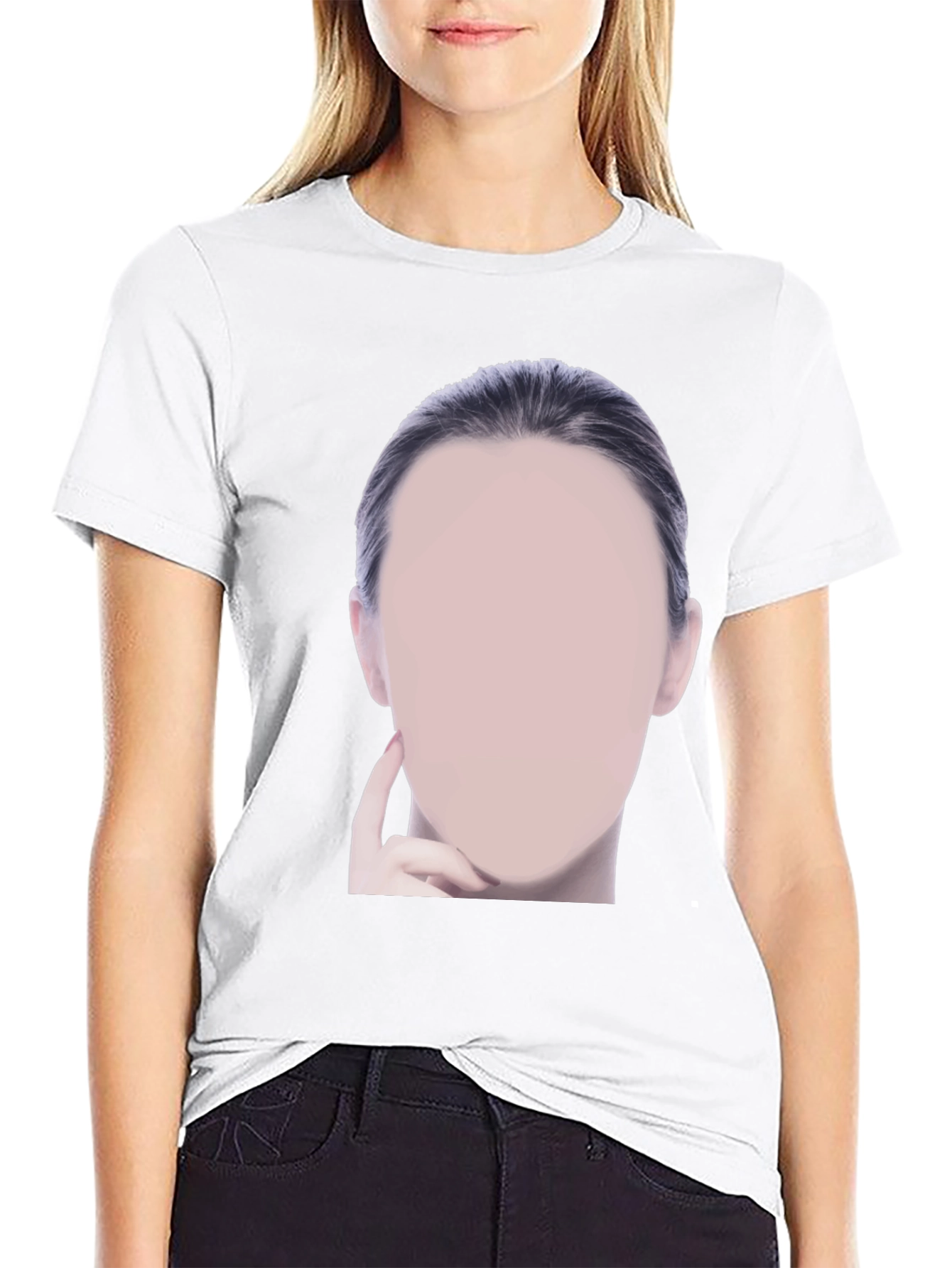 Black Graphic Tee - Mystery Woman Design