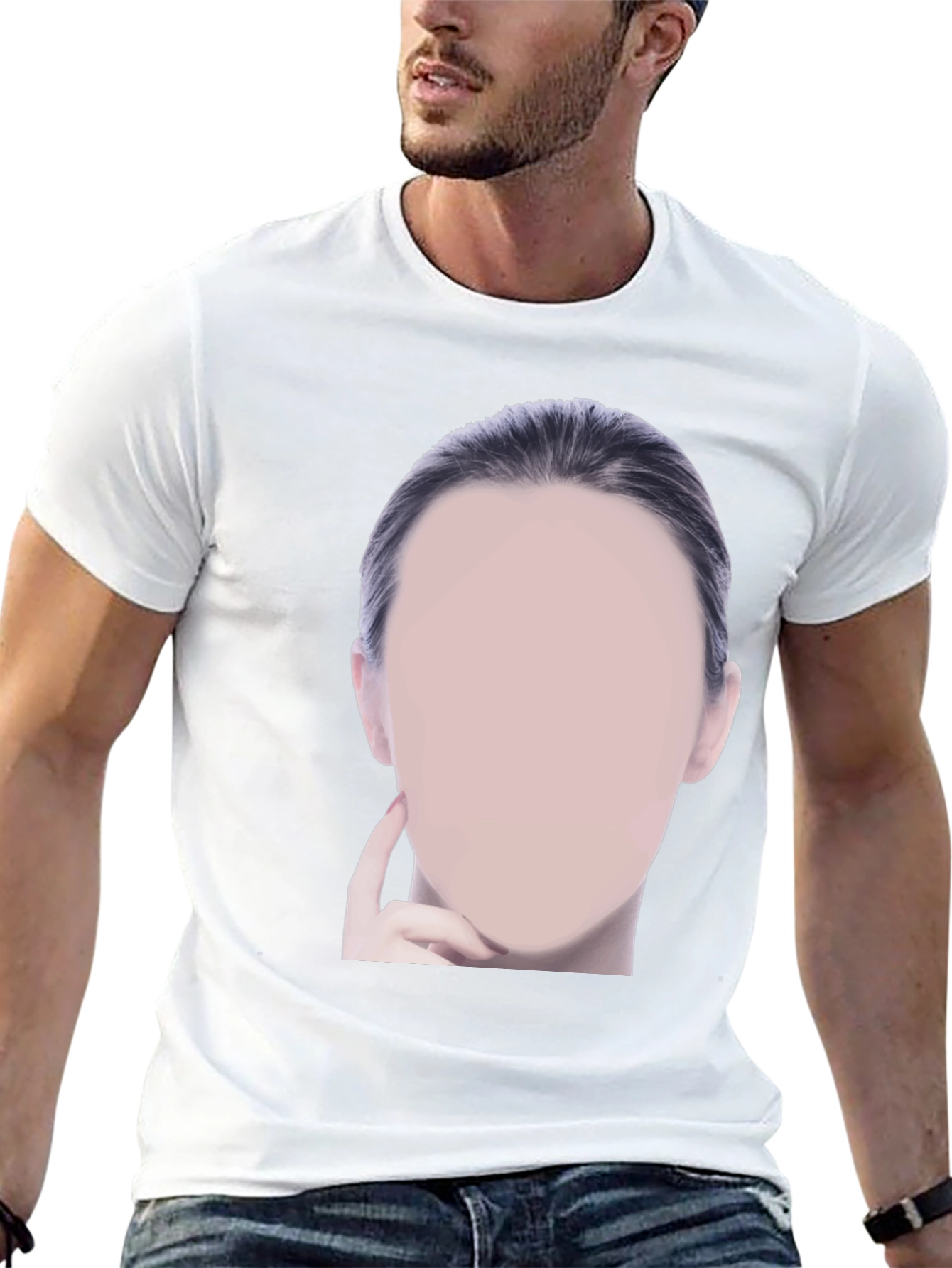 Black Graphic Tee - Mystery Woman Design