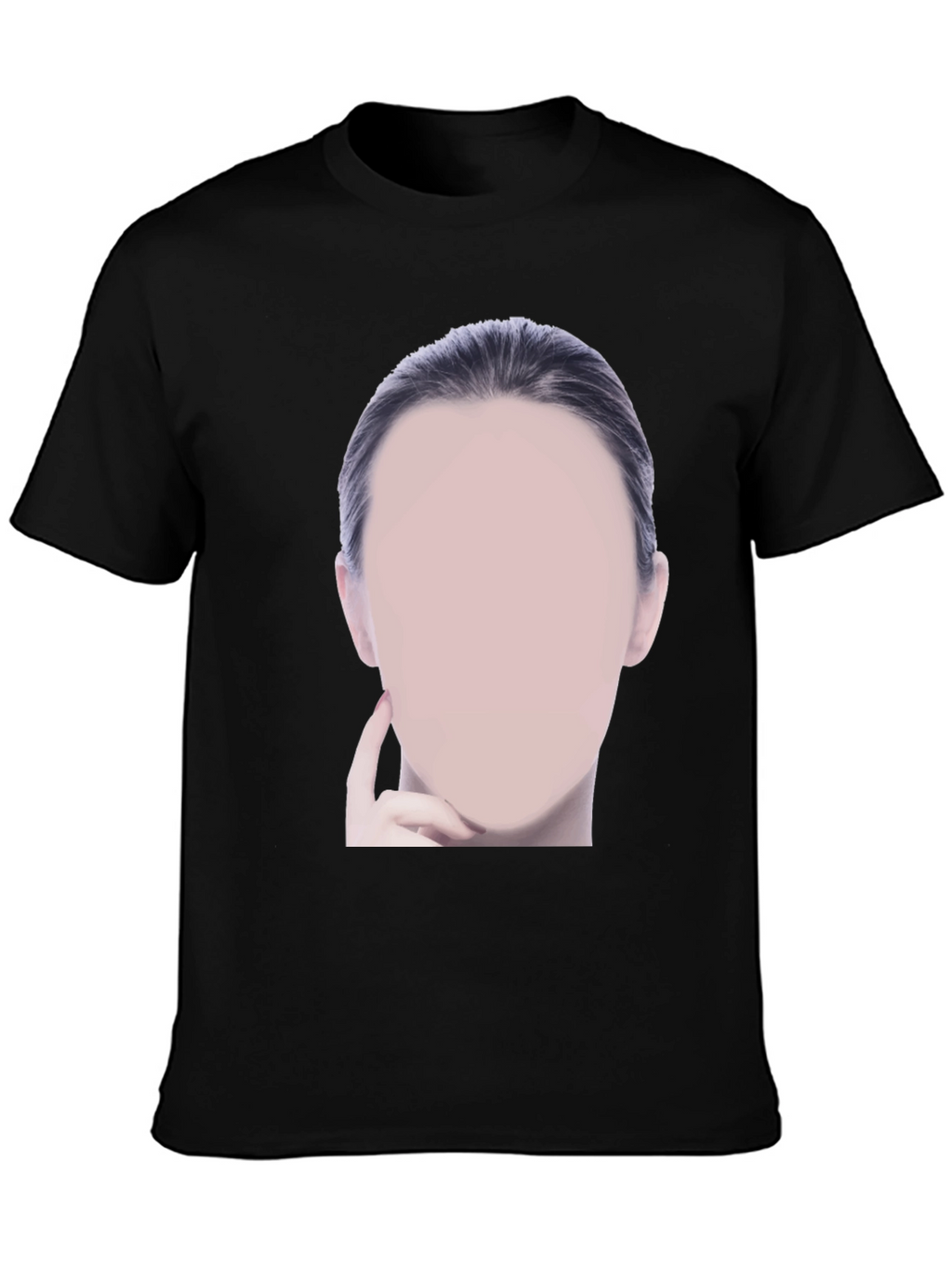 Black Graphic Tee - Mystery Woman Design