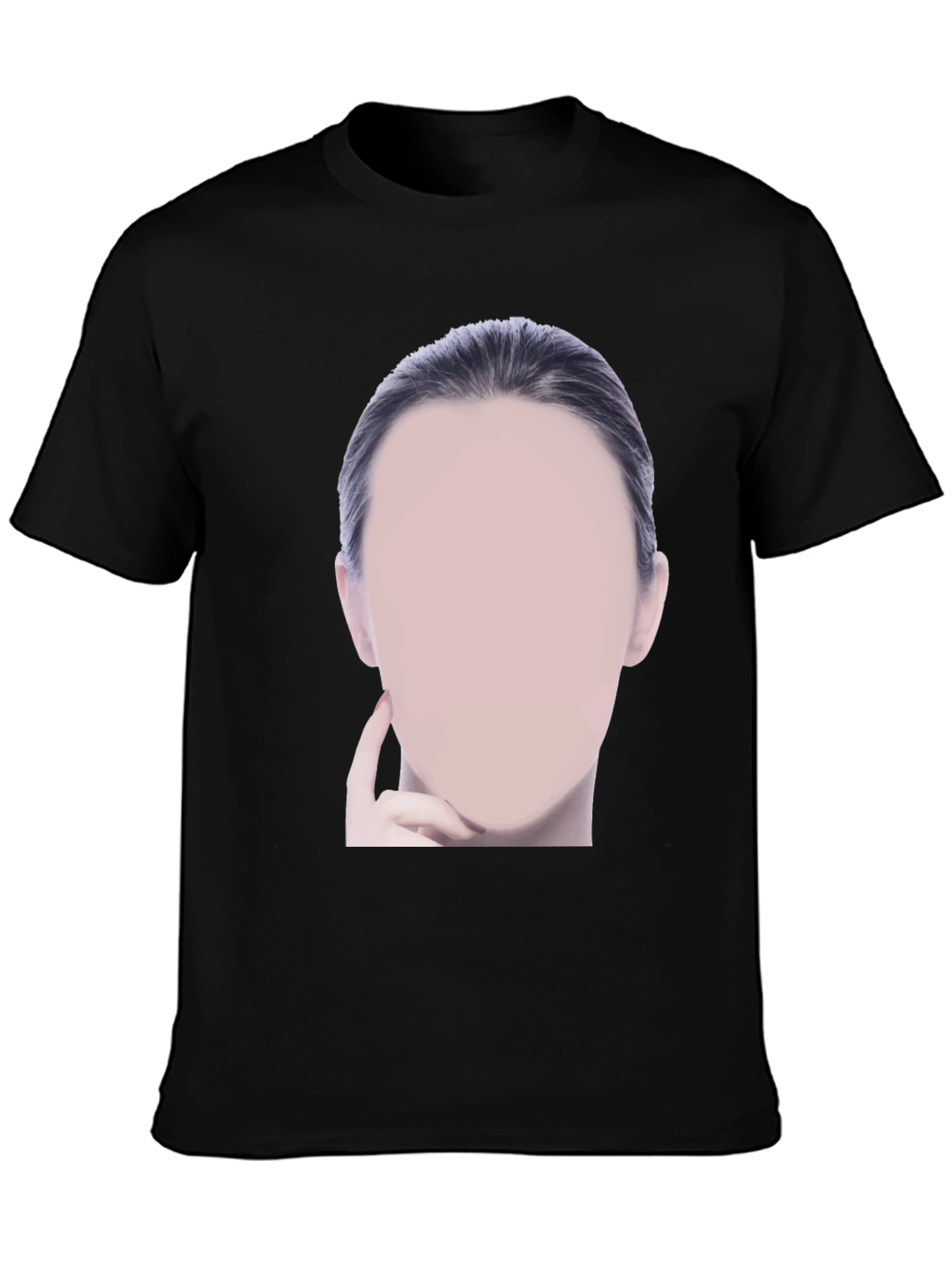 Black Graphic Tee - Mystery Woman Design