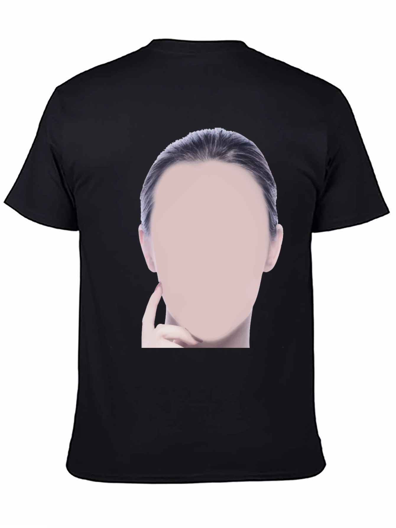 Black Graphic Tee - Mystery Woman Design