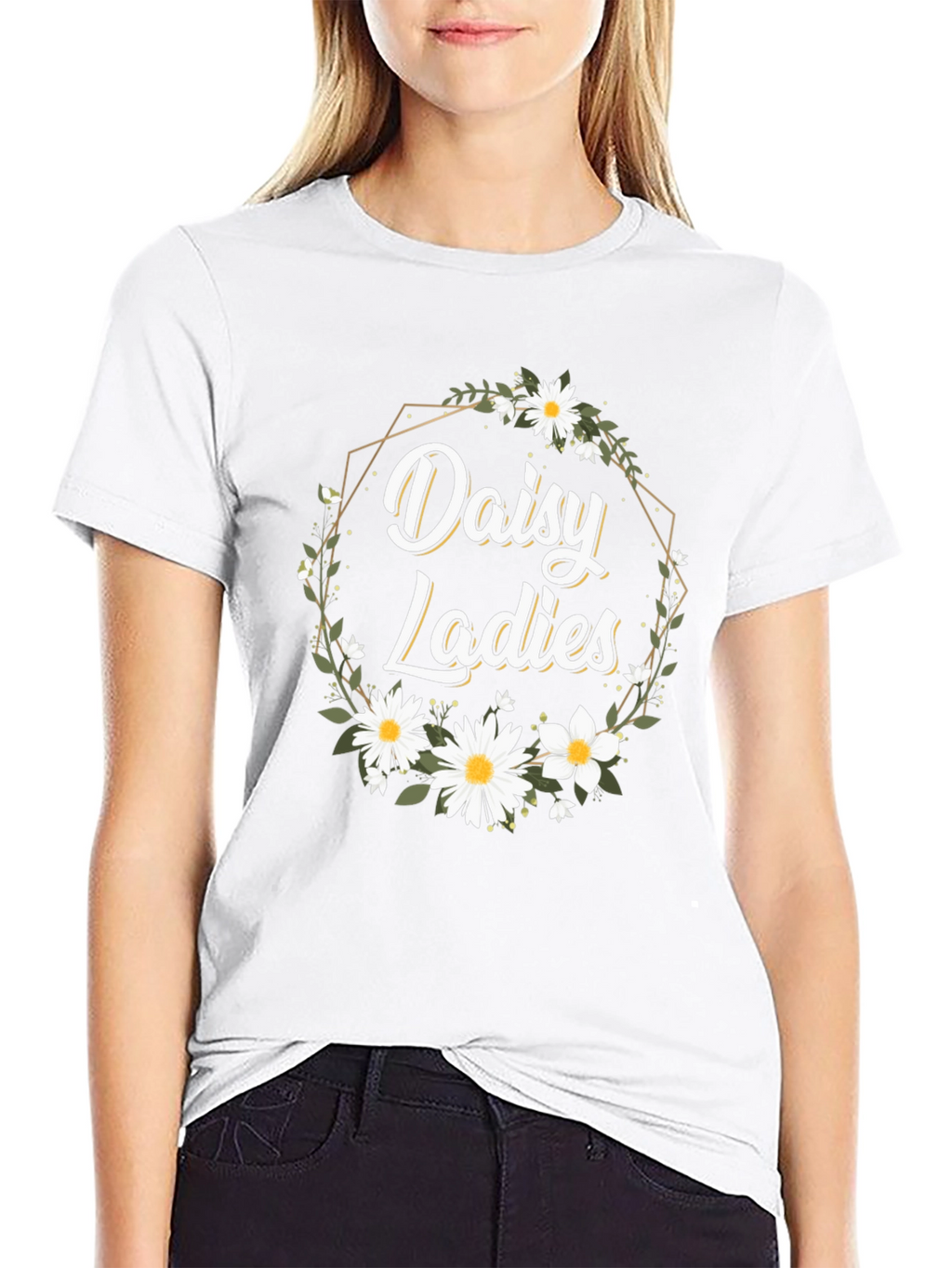 Daisy Ladies Graphic Tee - Floral Print