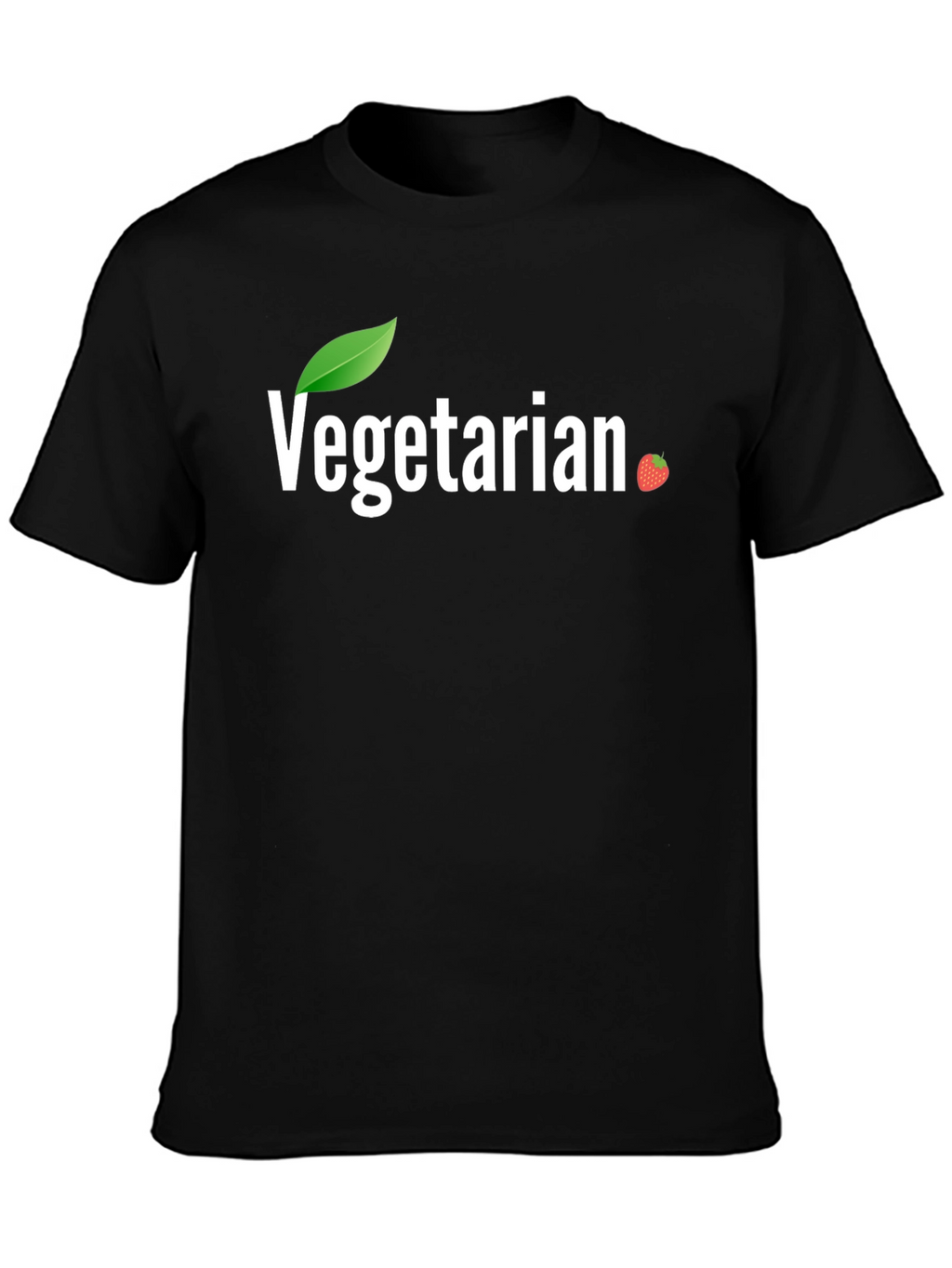 Vegetarian T-Shirt with Leaf & Berry Design