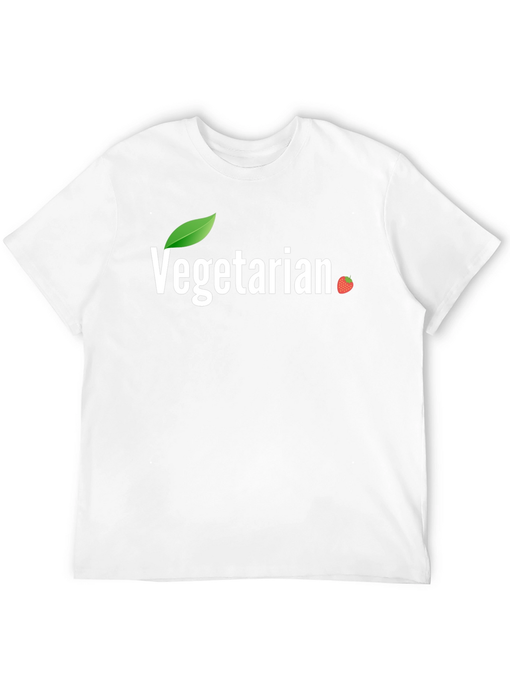 Vegetarian T-Shirt with Leaf & Berry Design