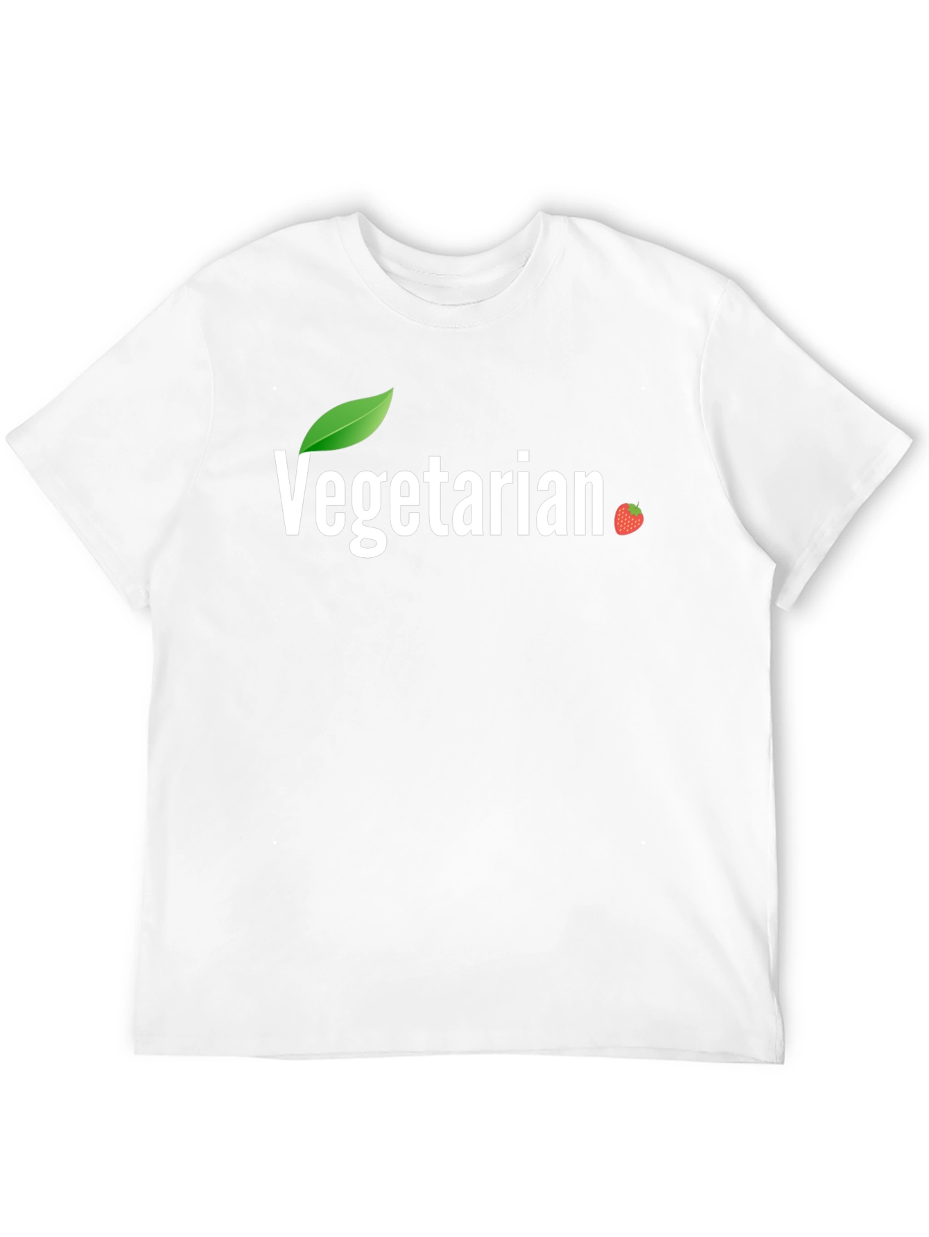 Vegetarian T-Shirt with Leaf & Berry Design