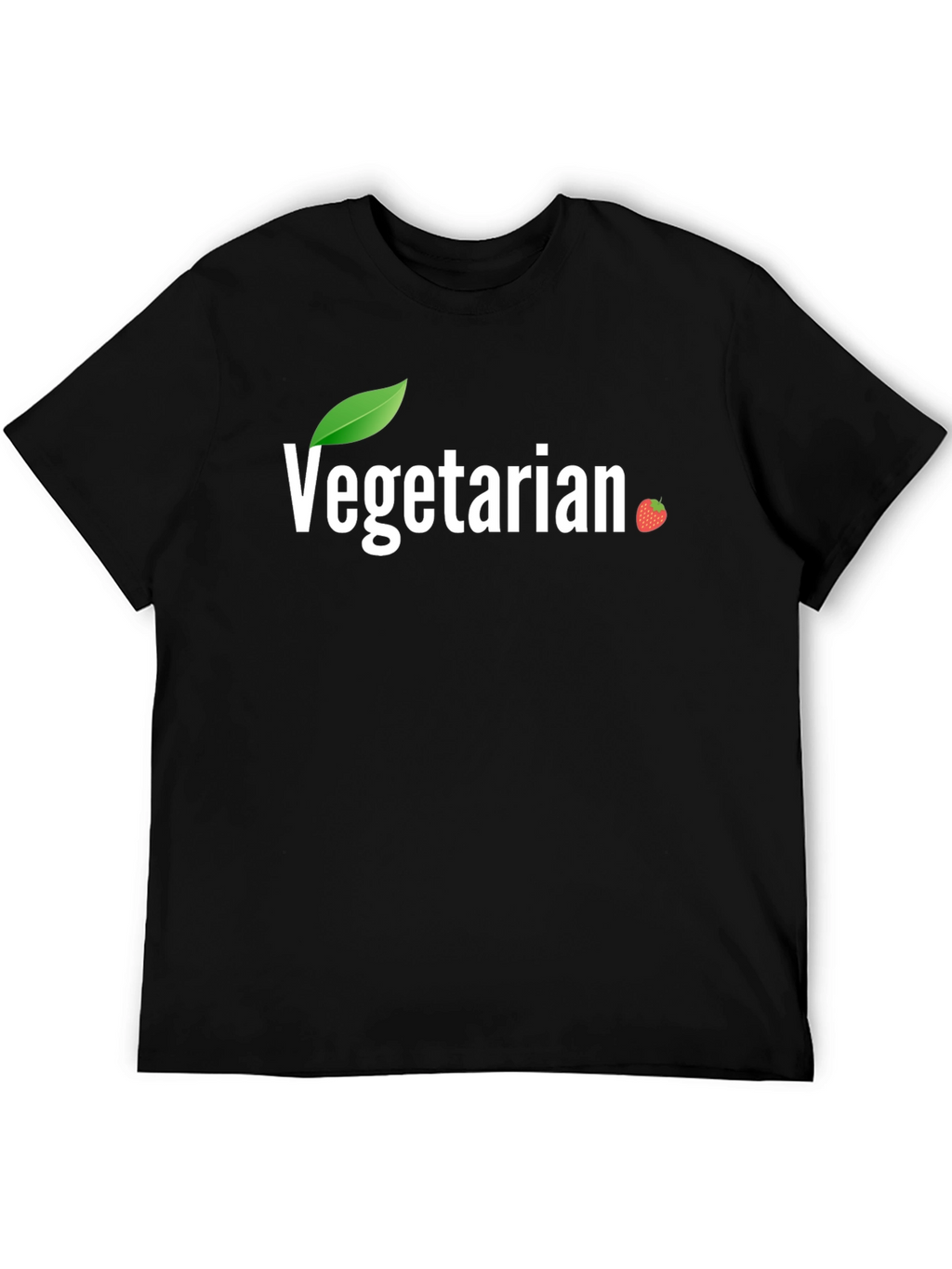 Vegetarian T-Shirt with Leaf & Berry Design