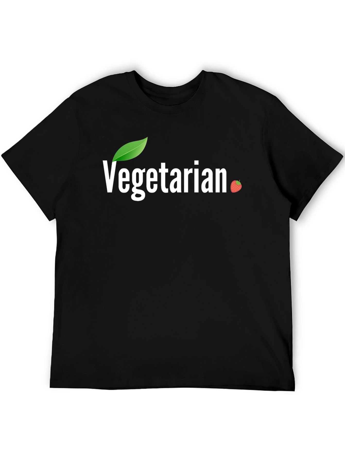Vegetarian T-Shirt with Leaf & Berry Design