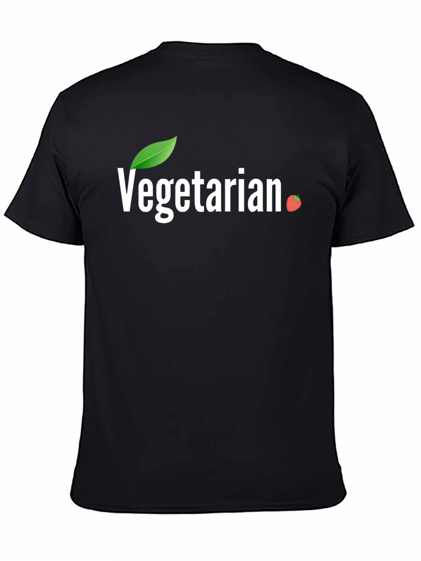 Vegetarian T-Shirt with Leaf & Berry Design