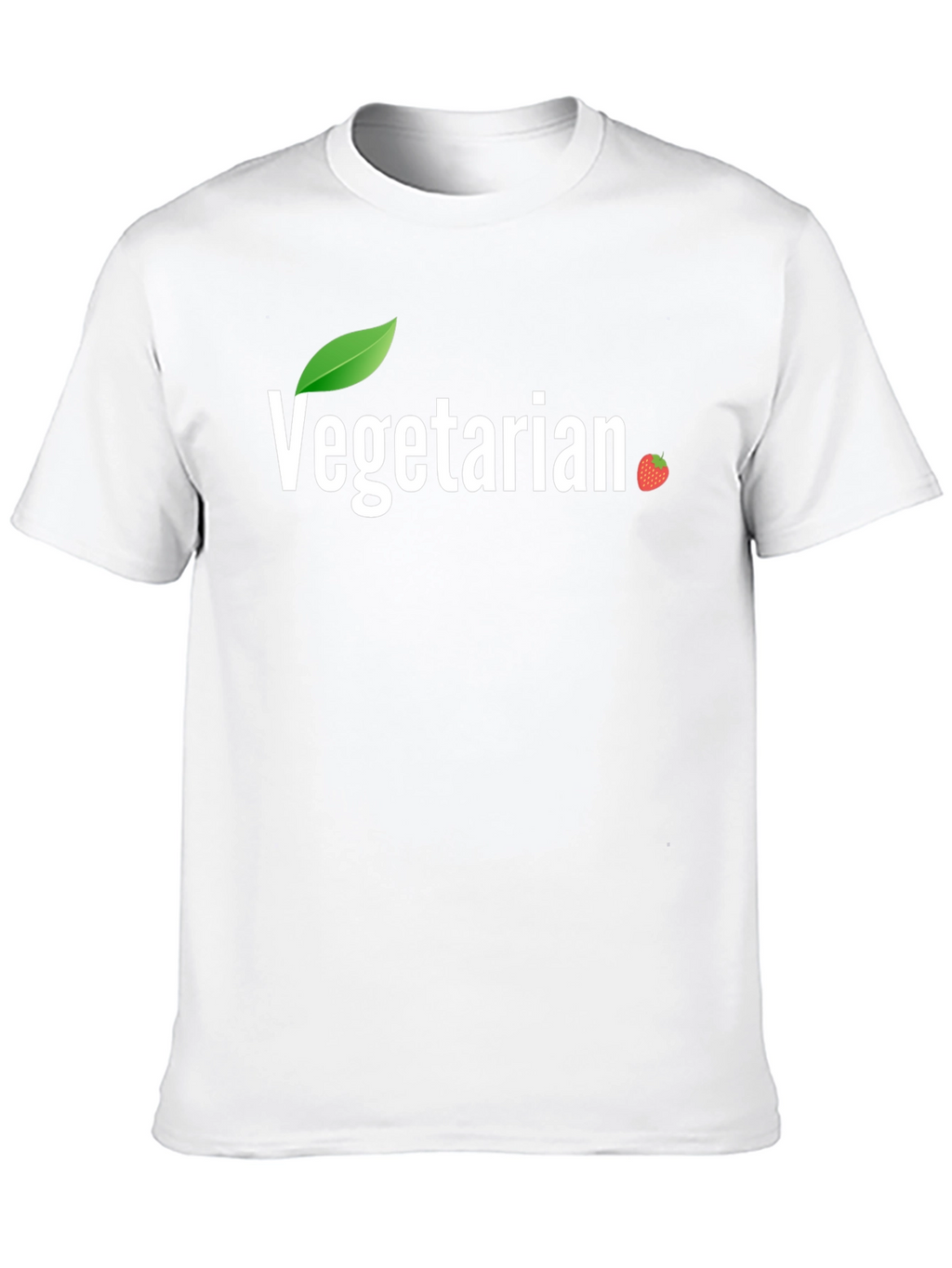Vegetarian T-Shirt with Leaf & Berry Design