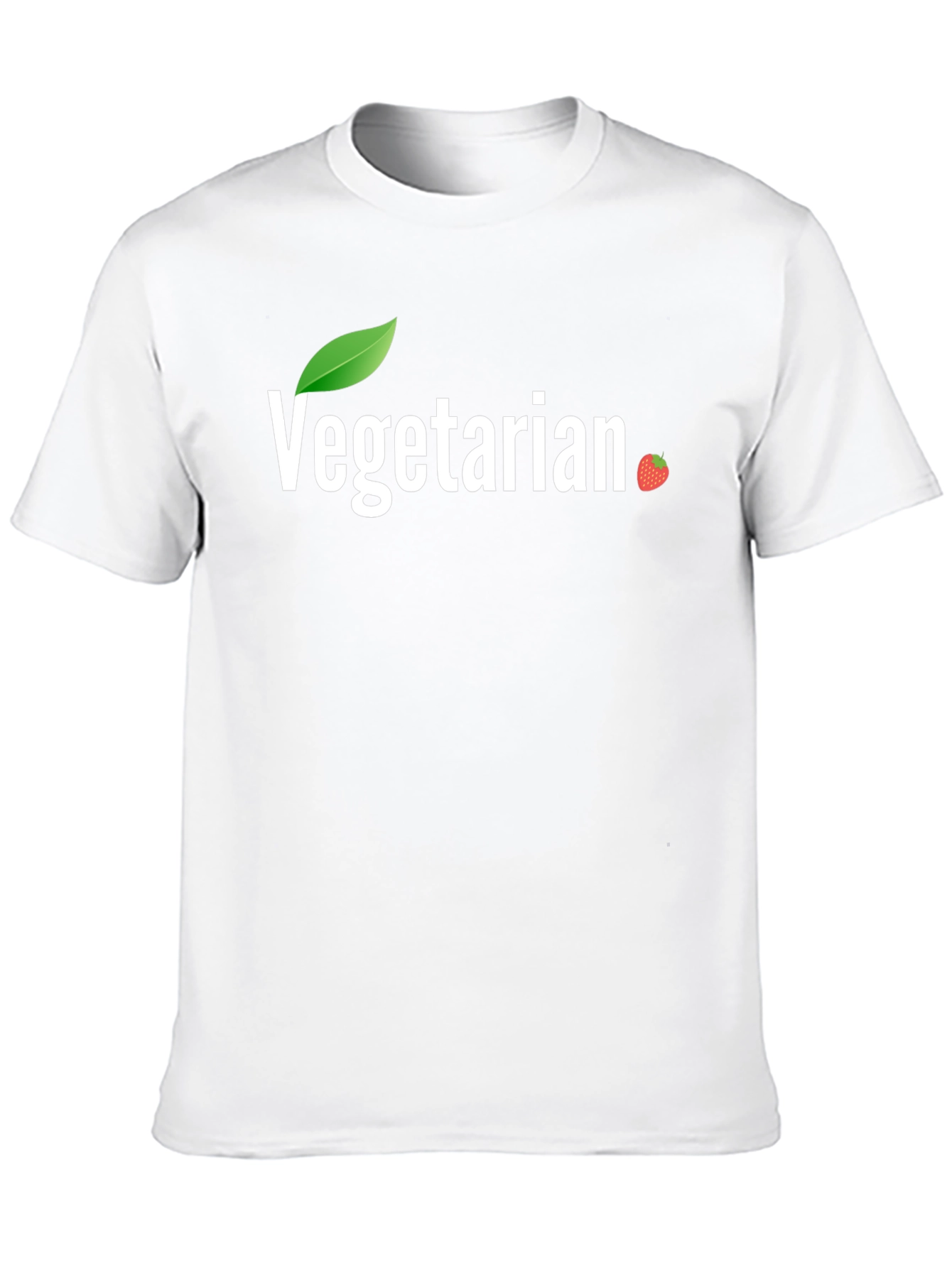 Vegetarian T-Shirt with Leaf & Berry Design