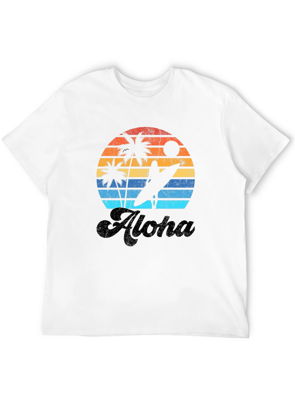 Retro Aloha Sunset Graphic T-Shirt