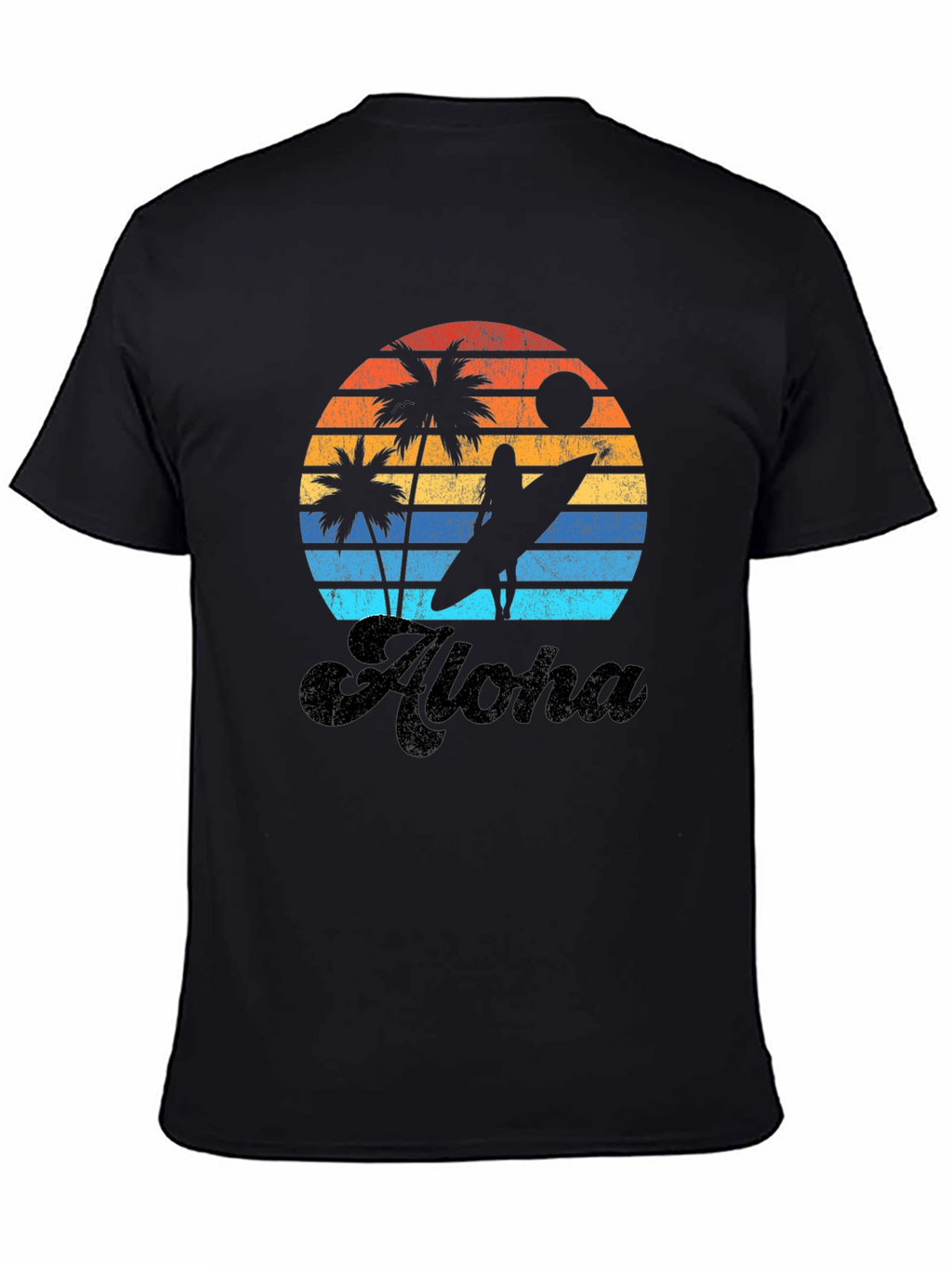 Retro Aloha Sunset Graphic T-Shirt