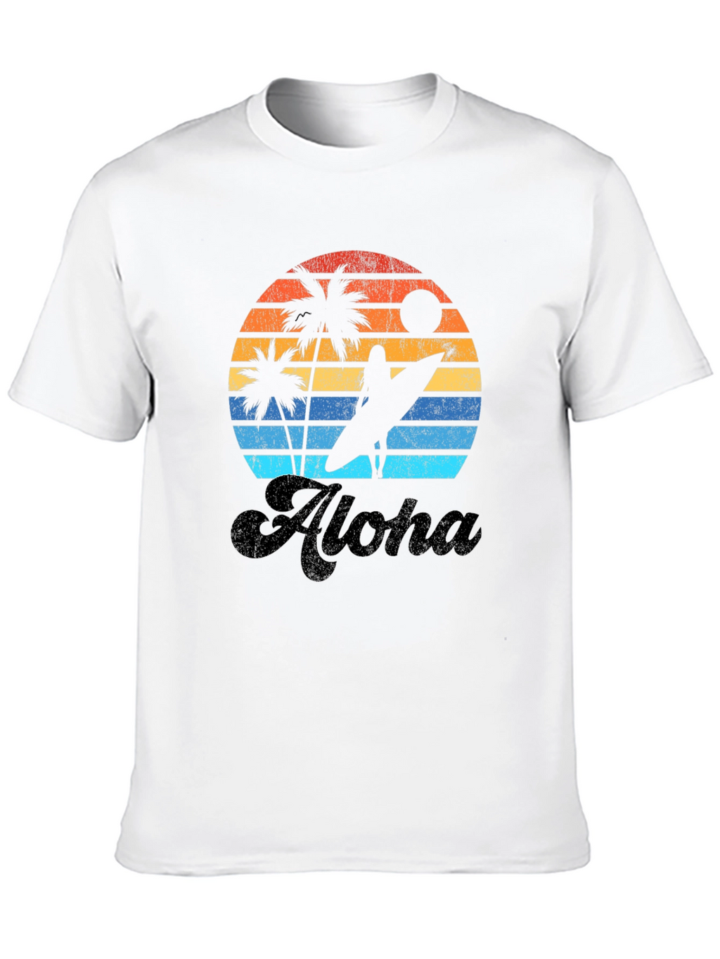 Retro Aloha Sunset Graphic T-Shirt
