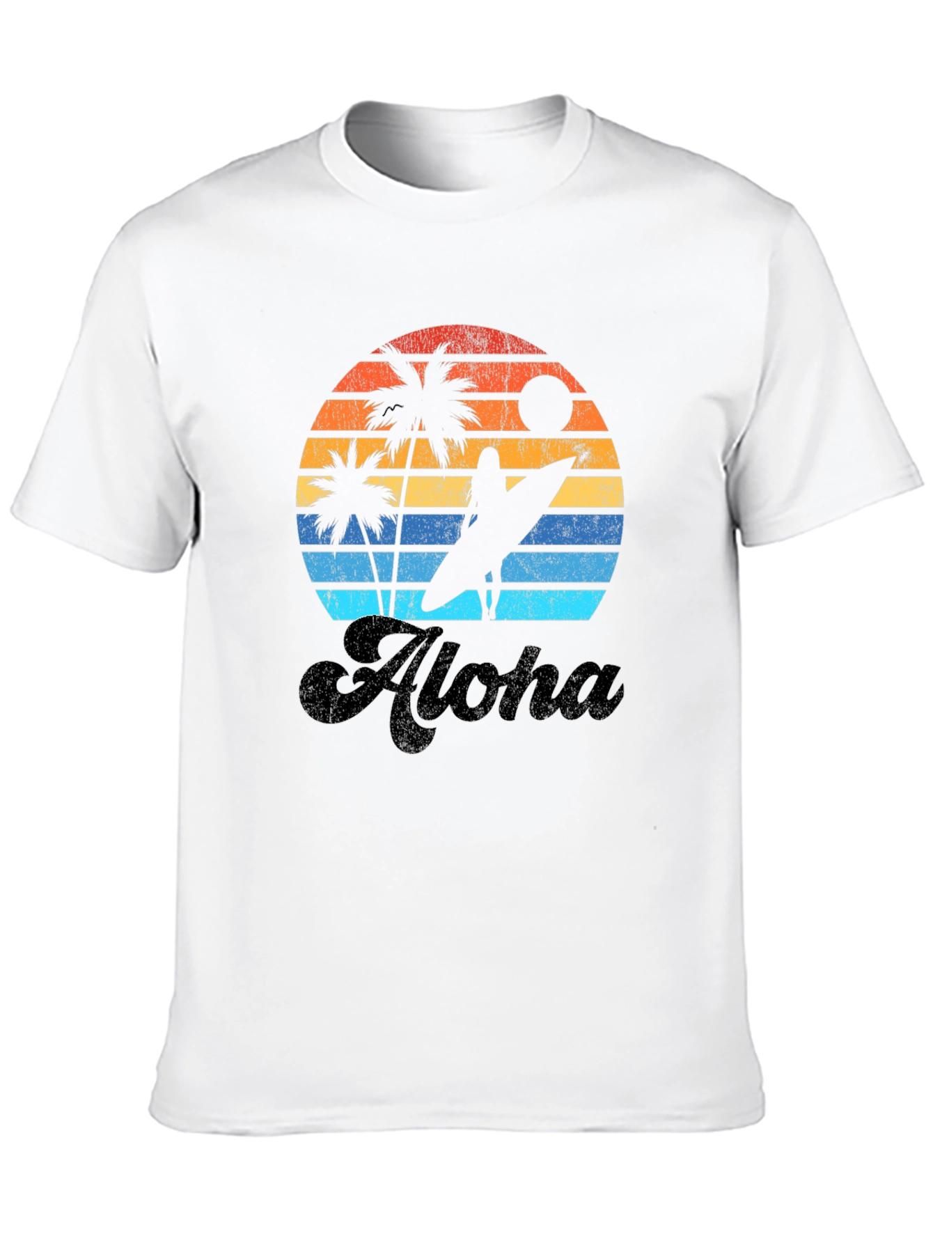 Retro Aloha Sunset Graphic T-Shirt