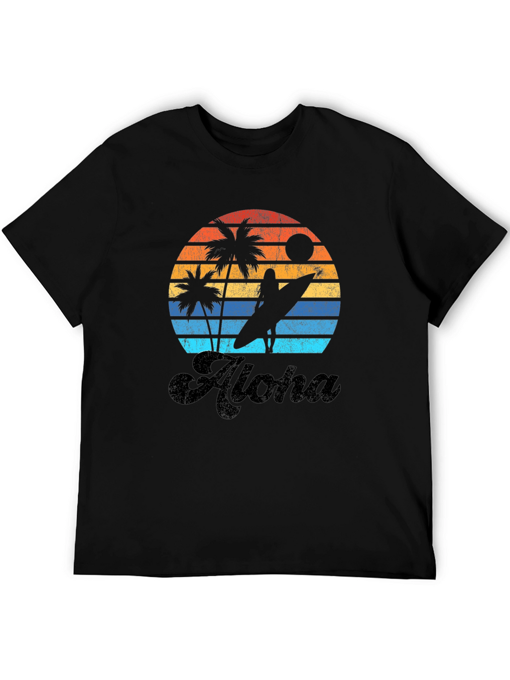 Retro Aloha Sunset Graphic T-Shirt