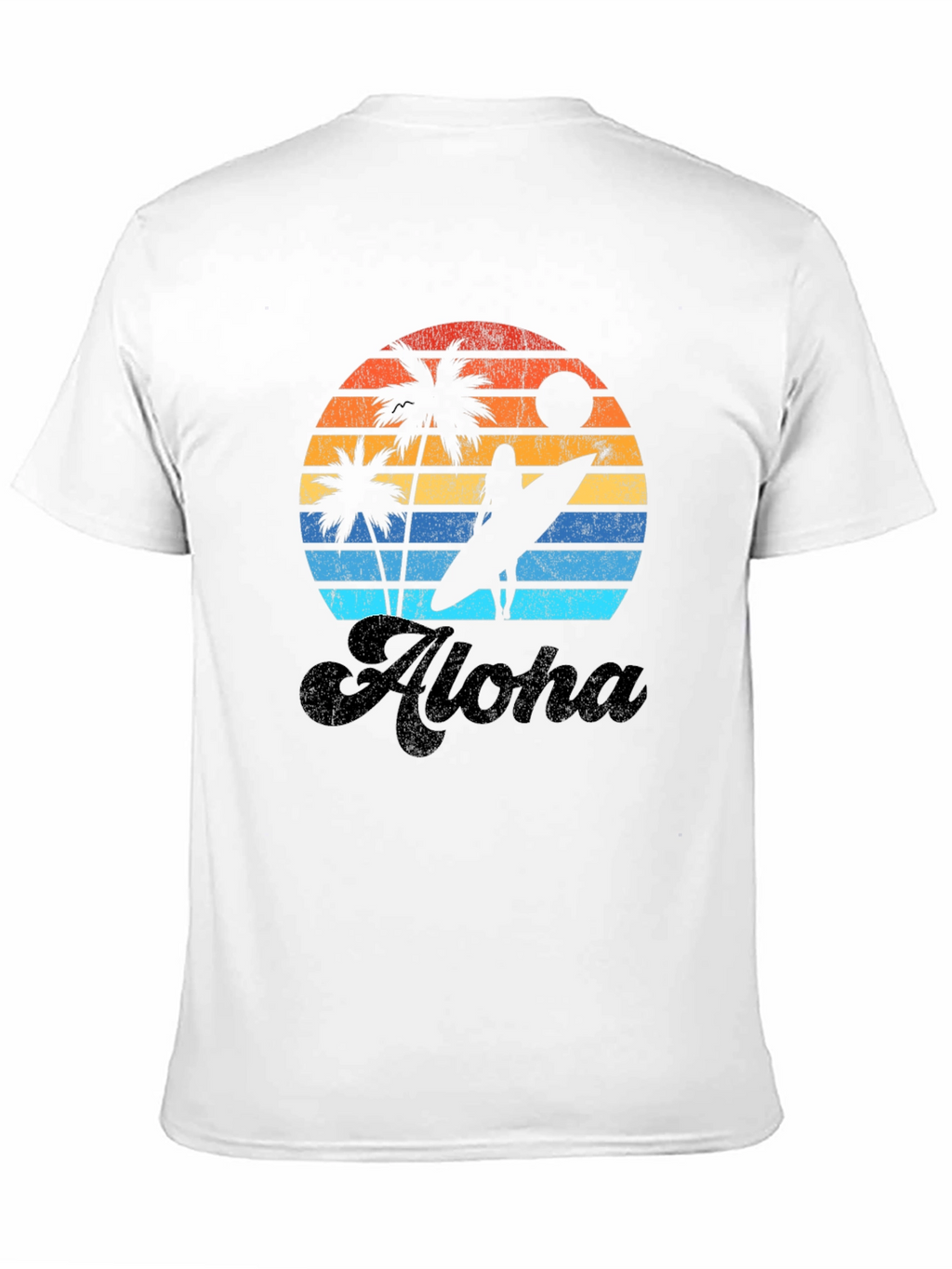 Retro Aloha Sunset Graphic T-Shirt