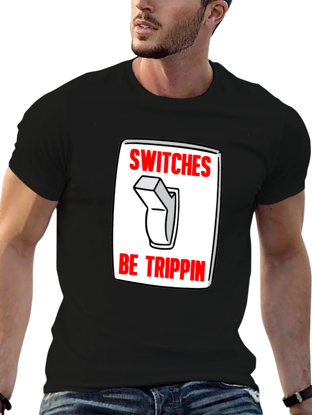 Switches Be Trippin Graphic Tee - Black