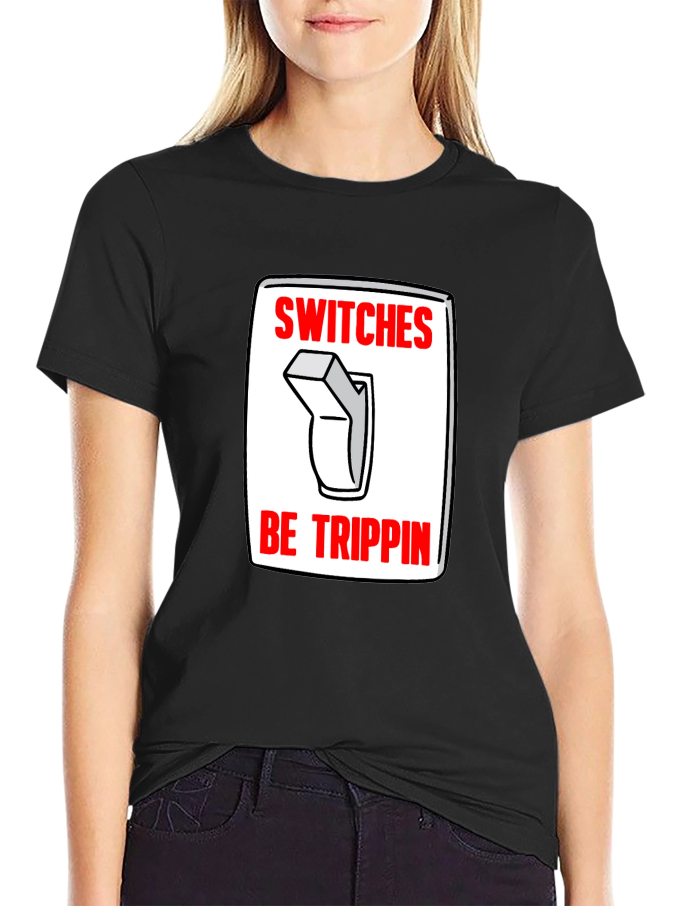 Switches Be Trippin Graphic Tee - Black