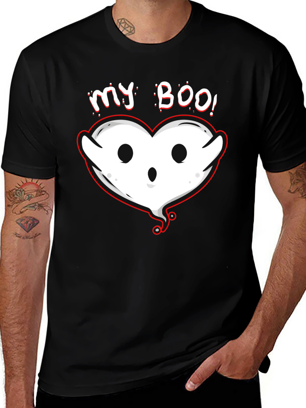 My Boo Ghost Heart Graphic Tee