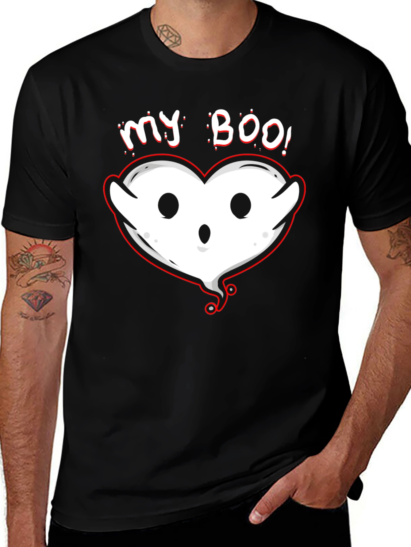 My Boo Ghost Heart Graphic Tee