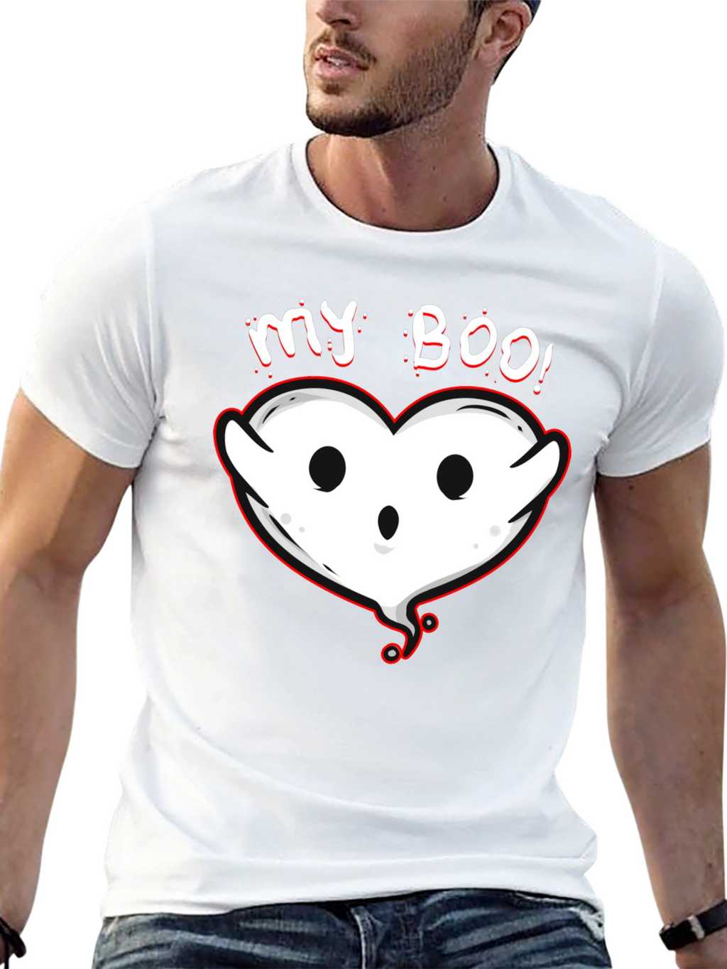 My Boo Ghost Heart Graphic Tee