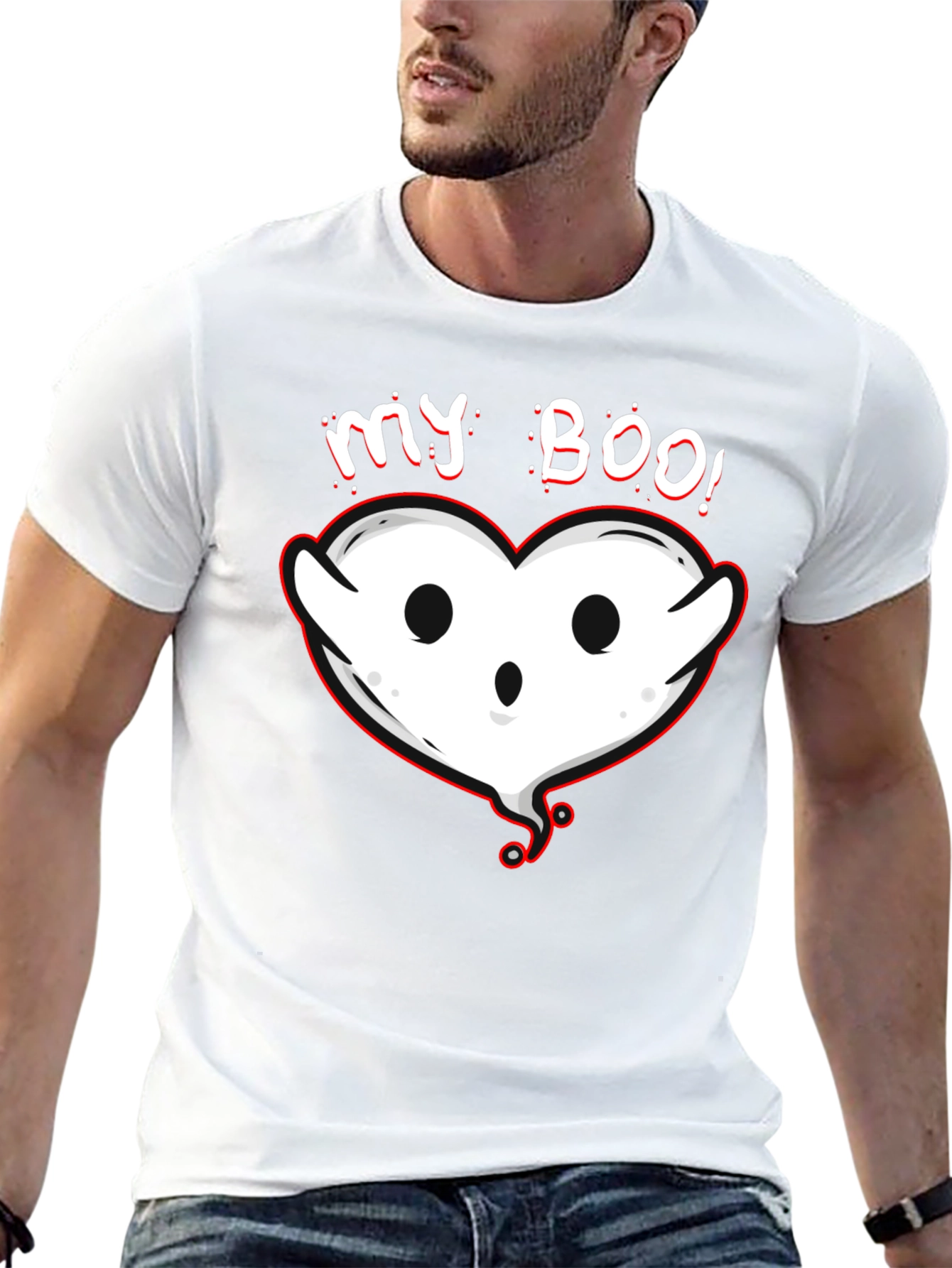 My Boo Ghost Heart Graphic Tee