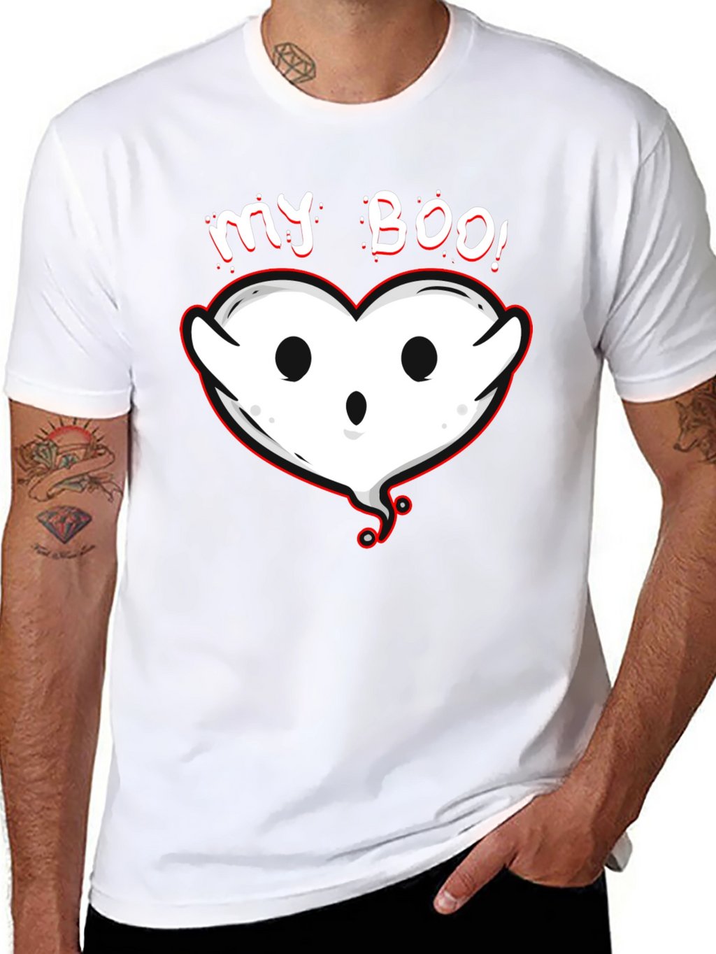 My Boo Ghost Heart Graphic Tee