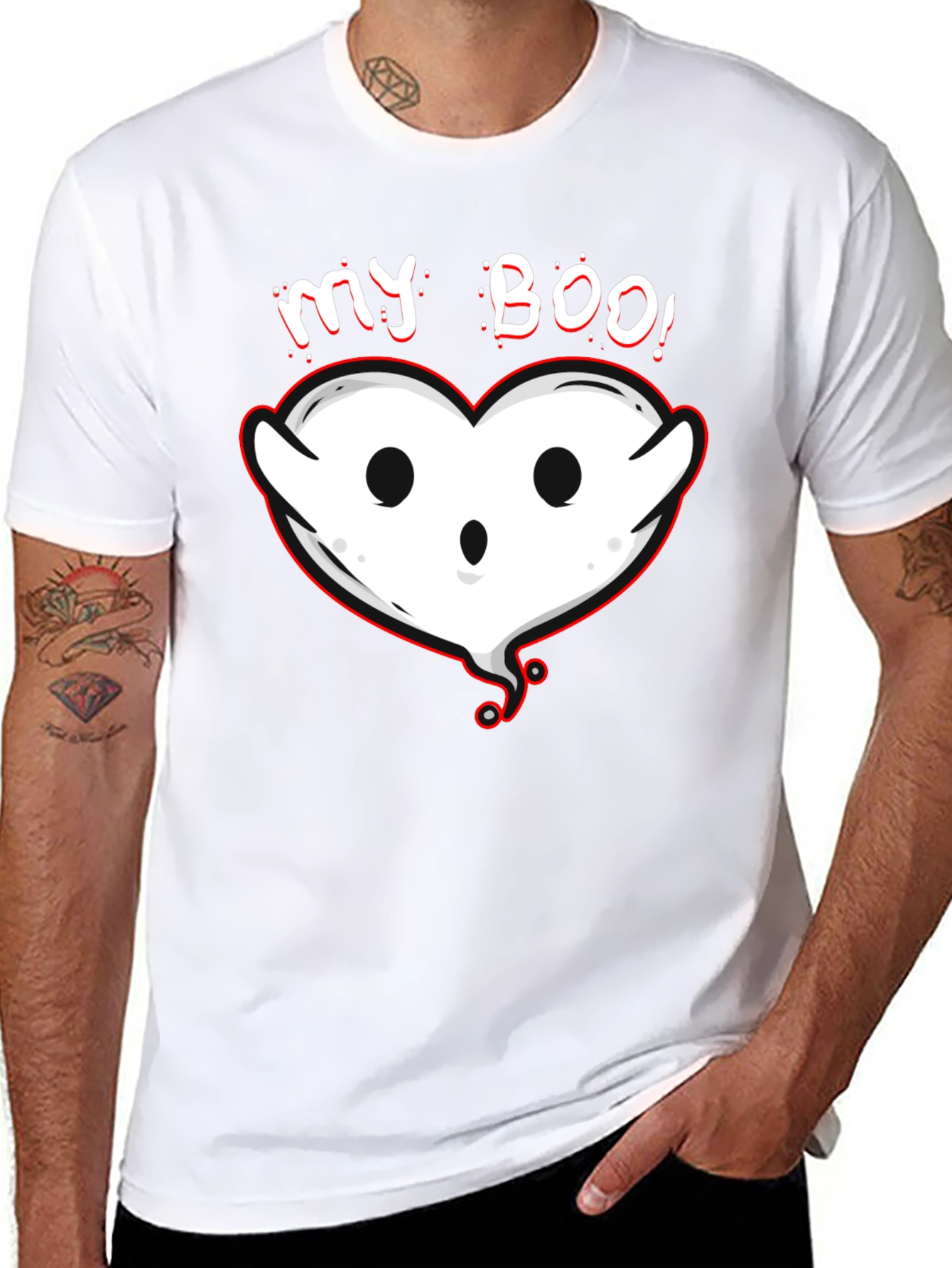 My Boo Ghost Heart Graphic Tee