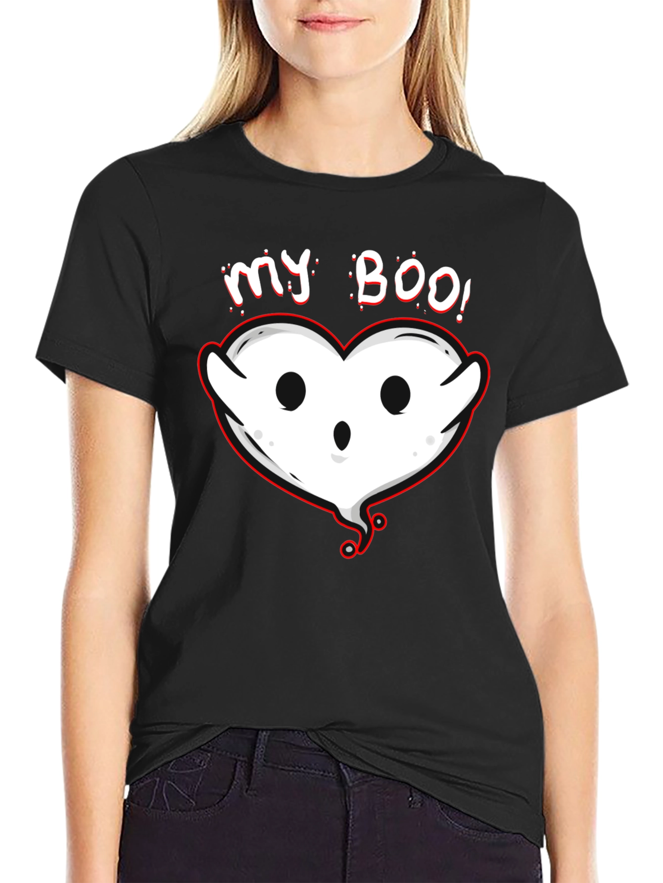 My Boo Ghost Heart Graphic Tee