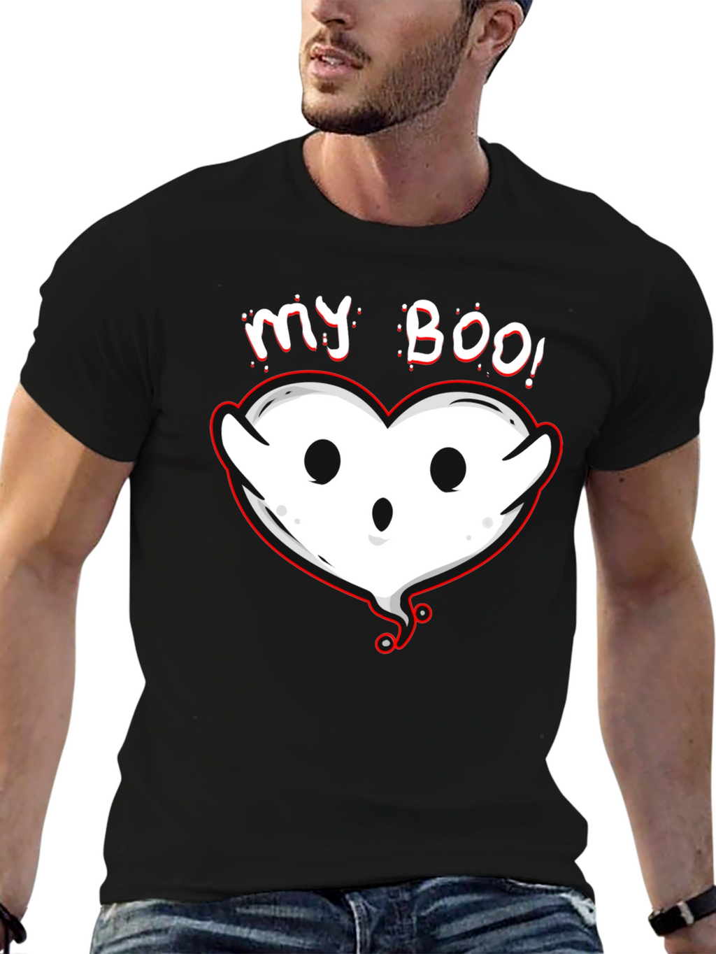 My Boo Ghost Heart Graphic Tee