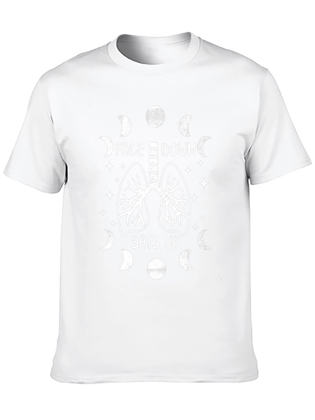 Face Down Sats Up T-Shirt - Lung Design