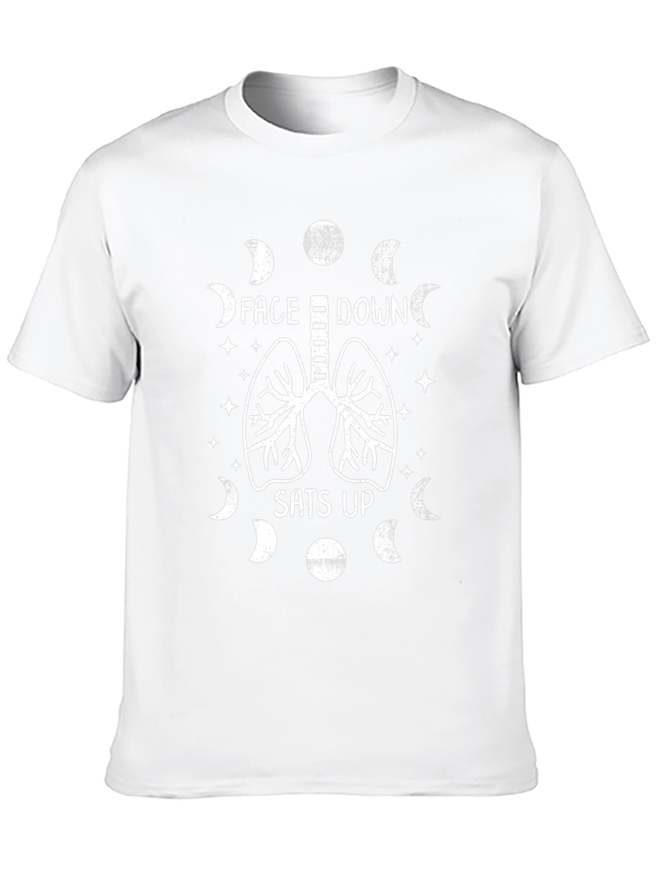 Face Down Sats Up T-Shirt - Lung Design