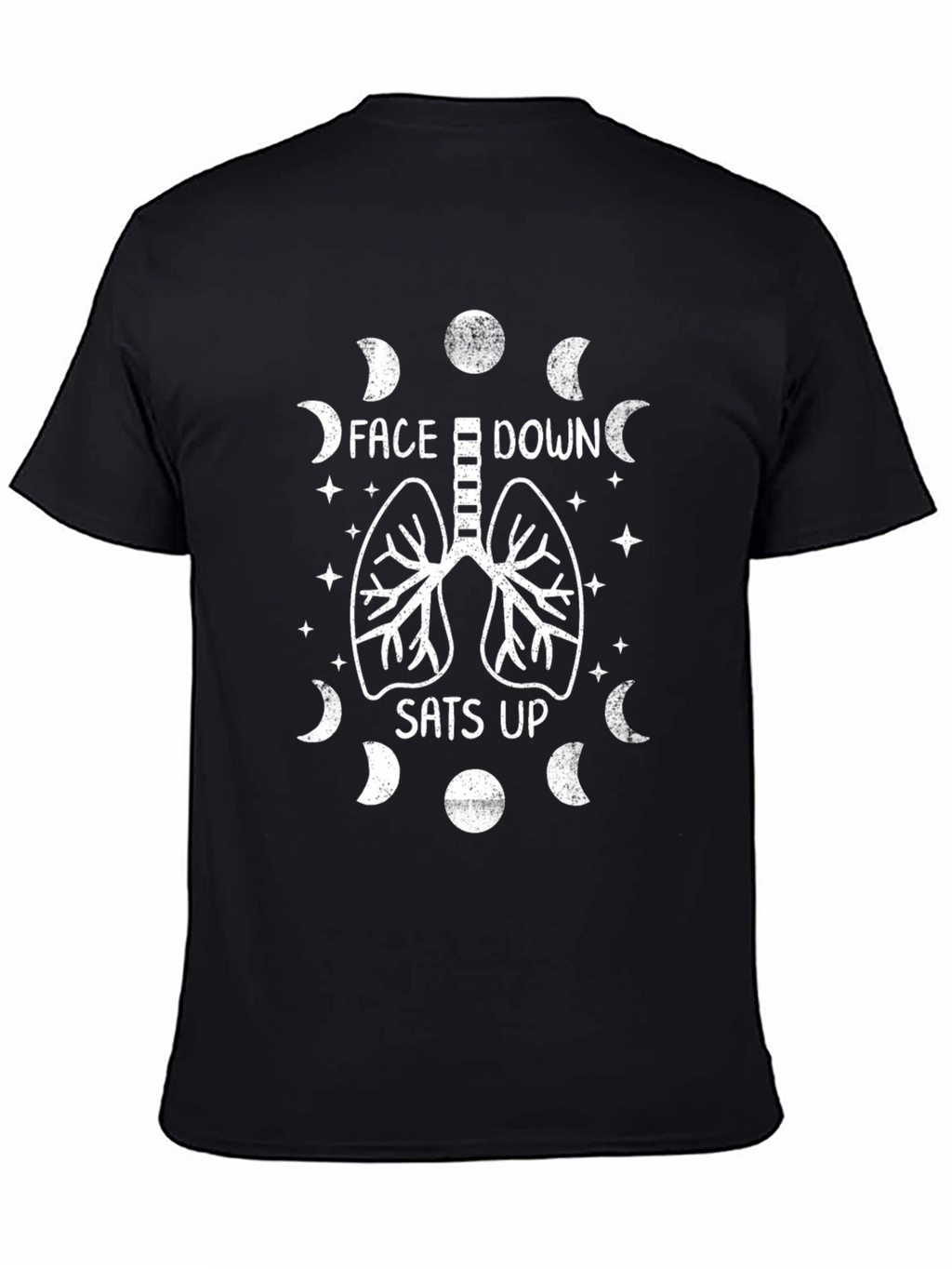 Face Down Sats Up T-Shirt - Lung Design