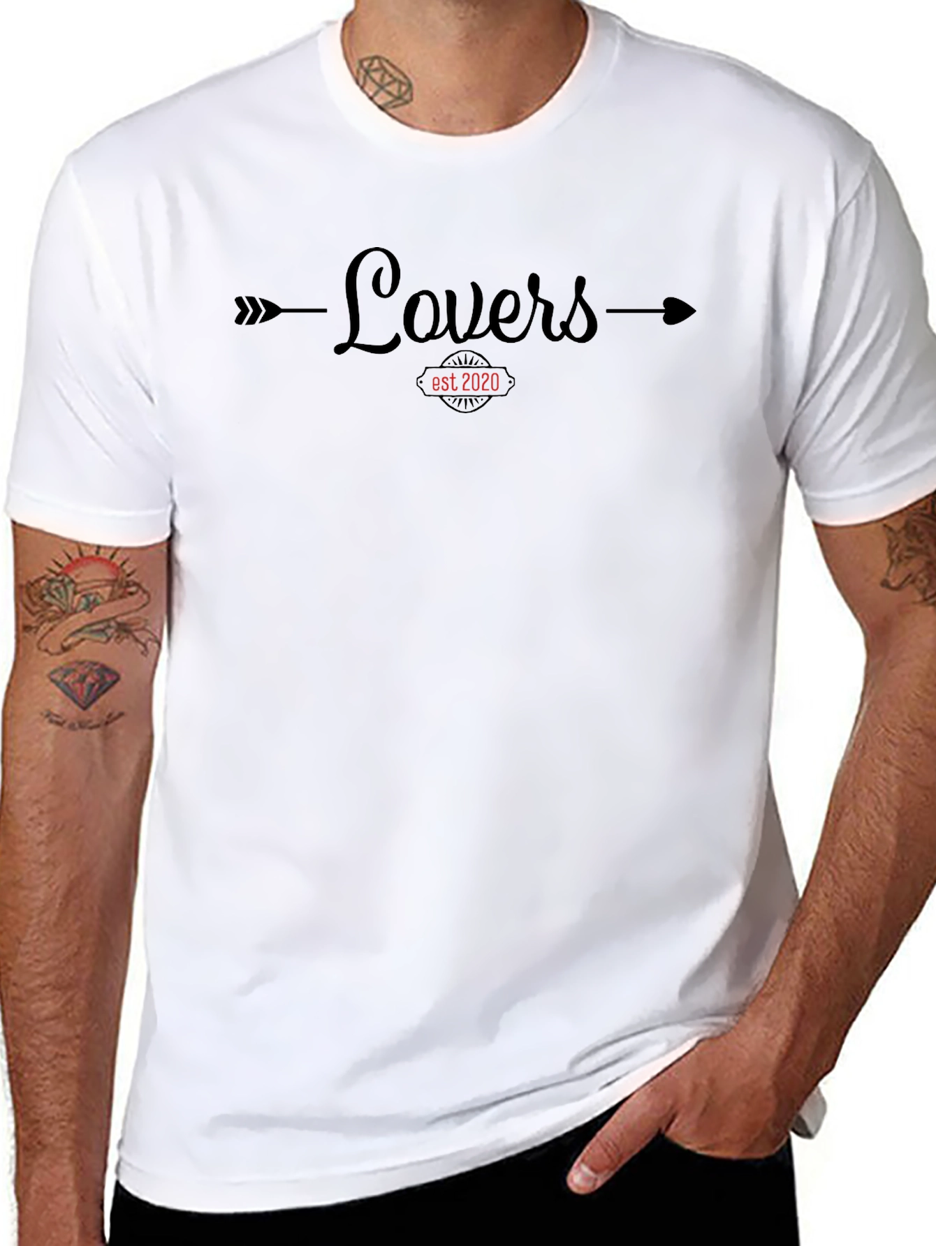 Lovers Est. 2020 Black Graphic Tee