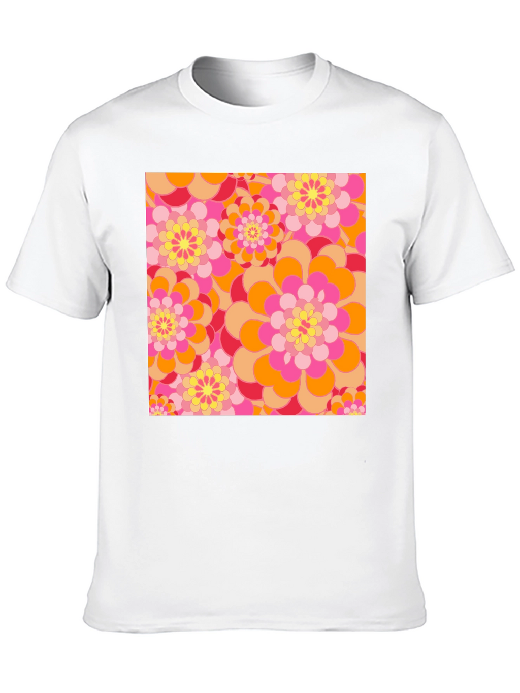 Retro Floral Print T-Shirt