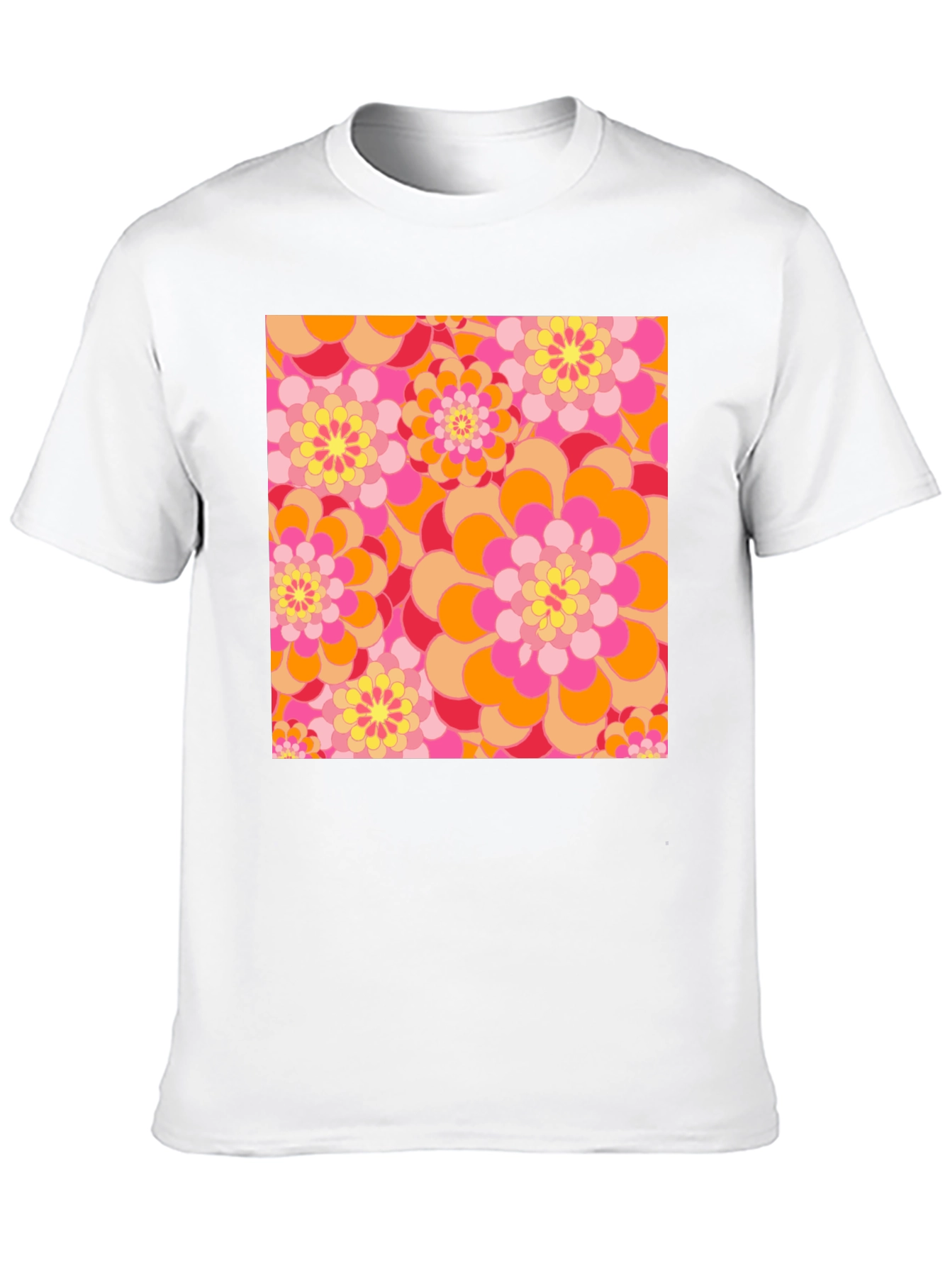 Retro Floral Print T-Shirt
