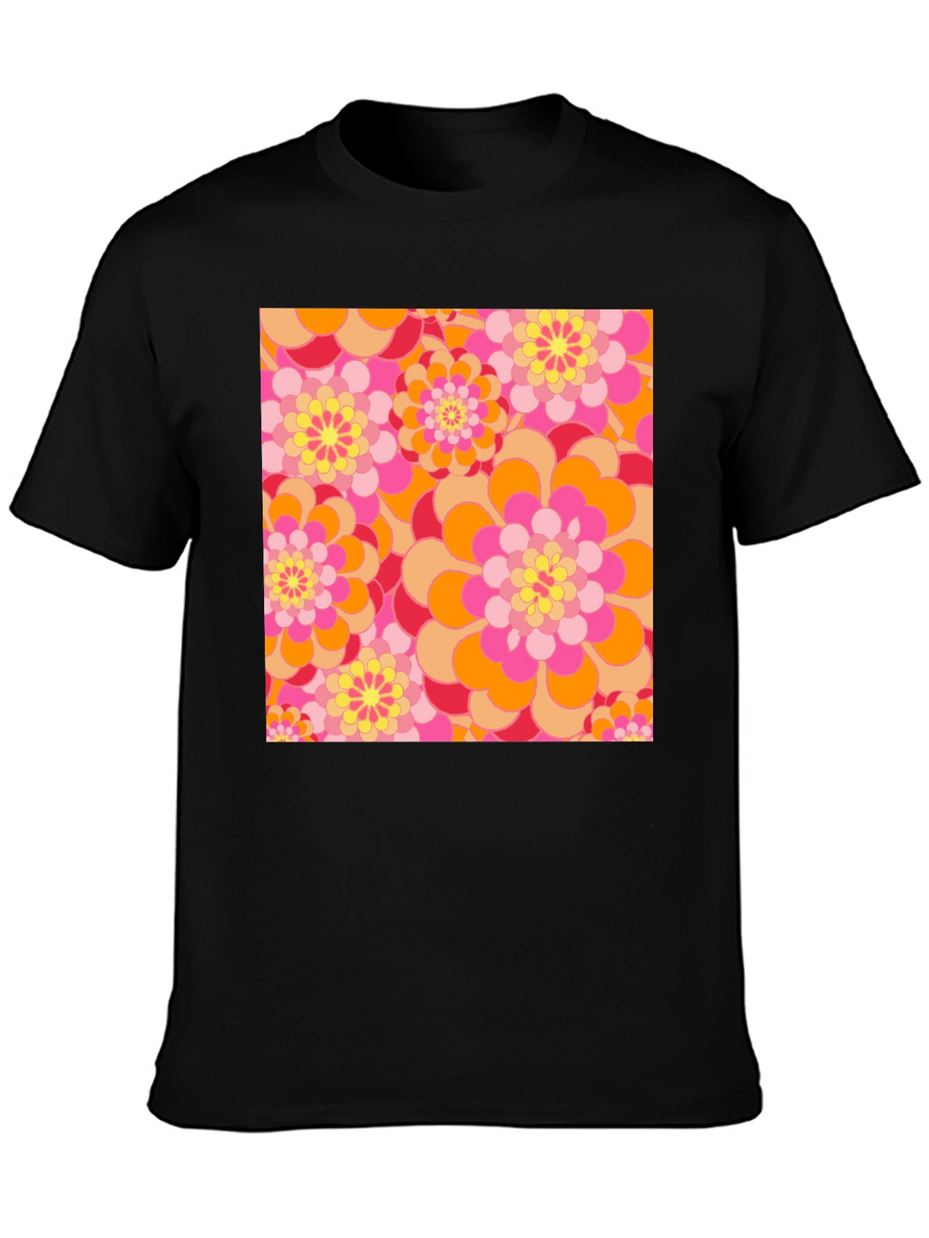 Retro Floral Print T-Shirt