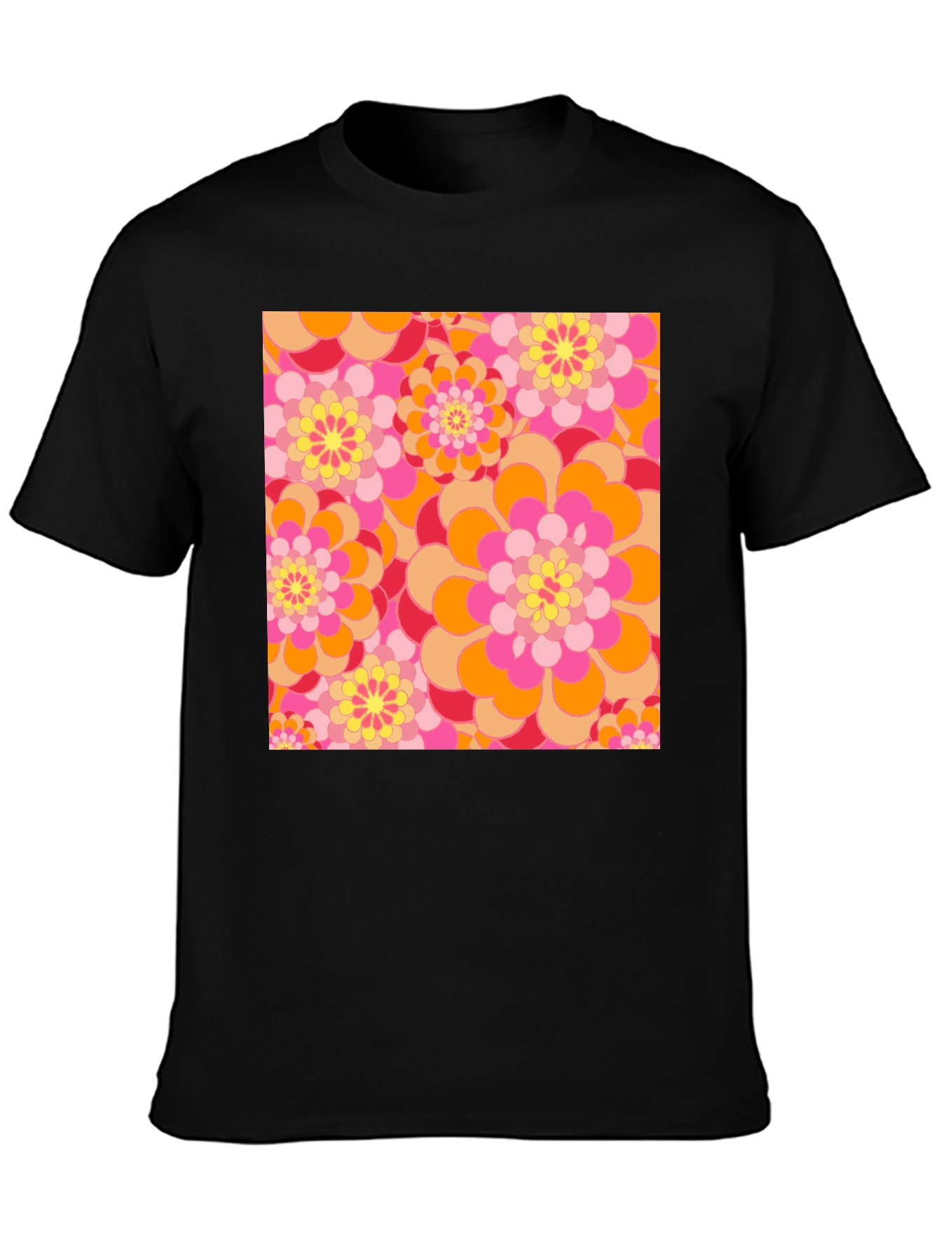 Retro Floral Print T-Shirt