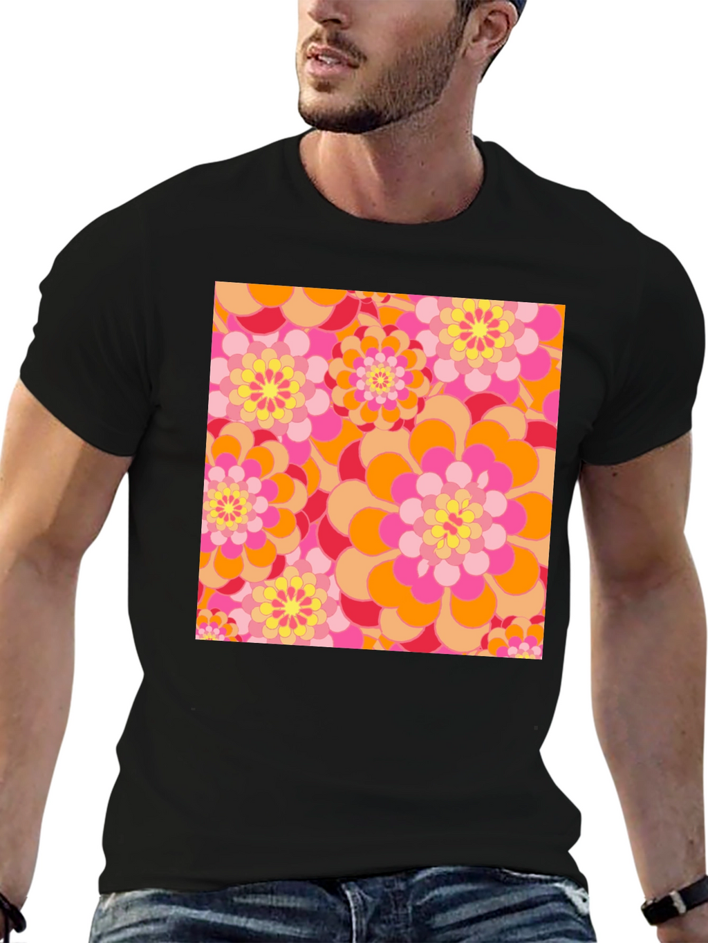 Retro Floral Print T-Shirt