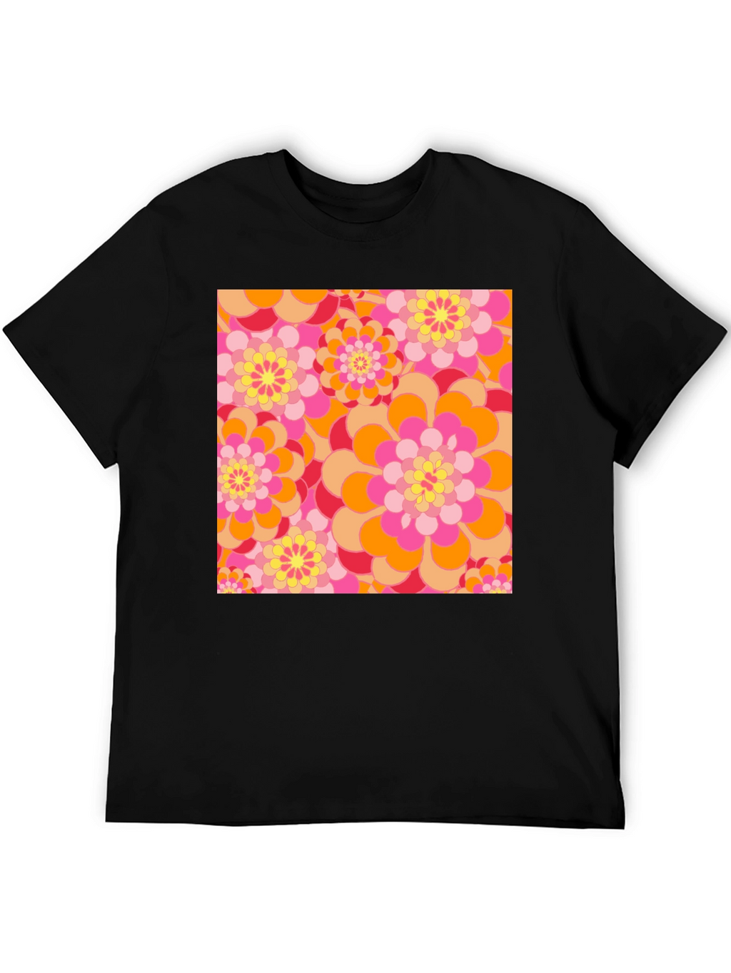 Retro Floral Print T-Shirt