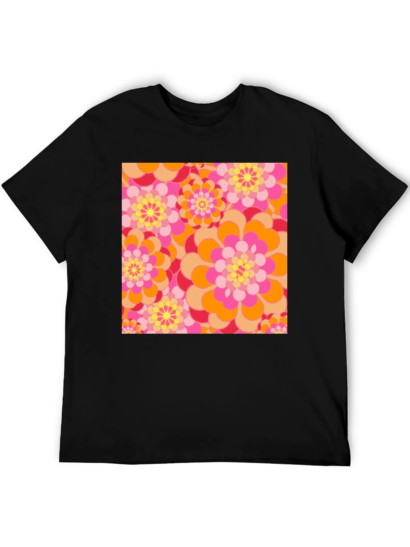 Retro Floral Print T-Shirt