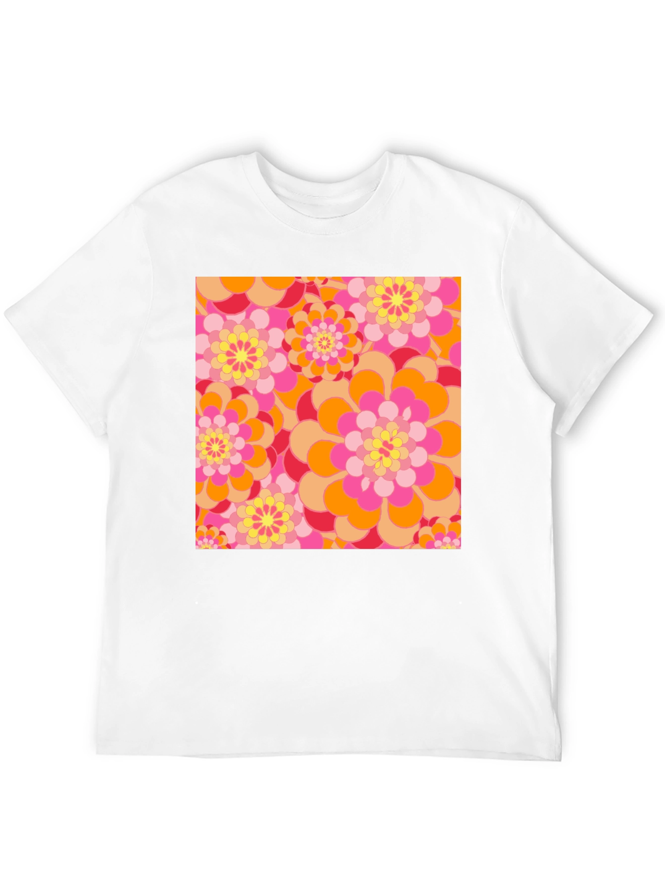 Retro Floral Print T-Shirt
